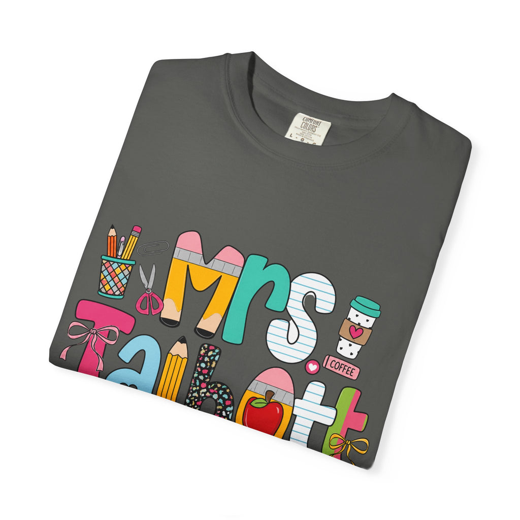 Teacher Name T‑Shirt — "Mrs. Talbott" Cute Classroom Doodle Design