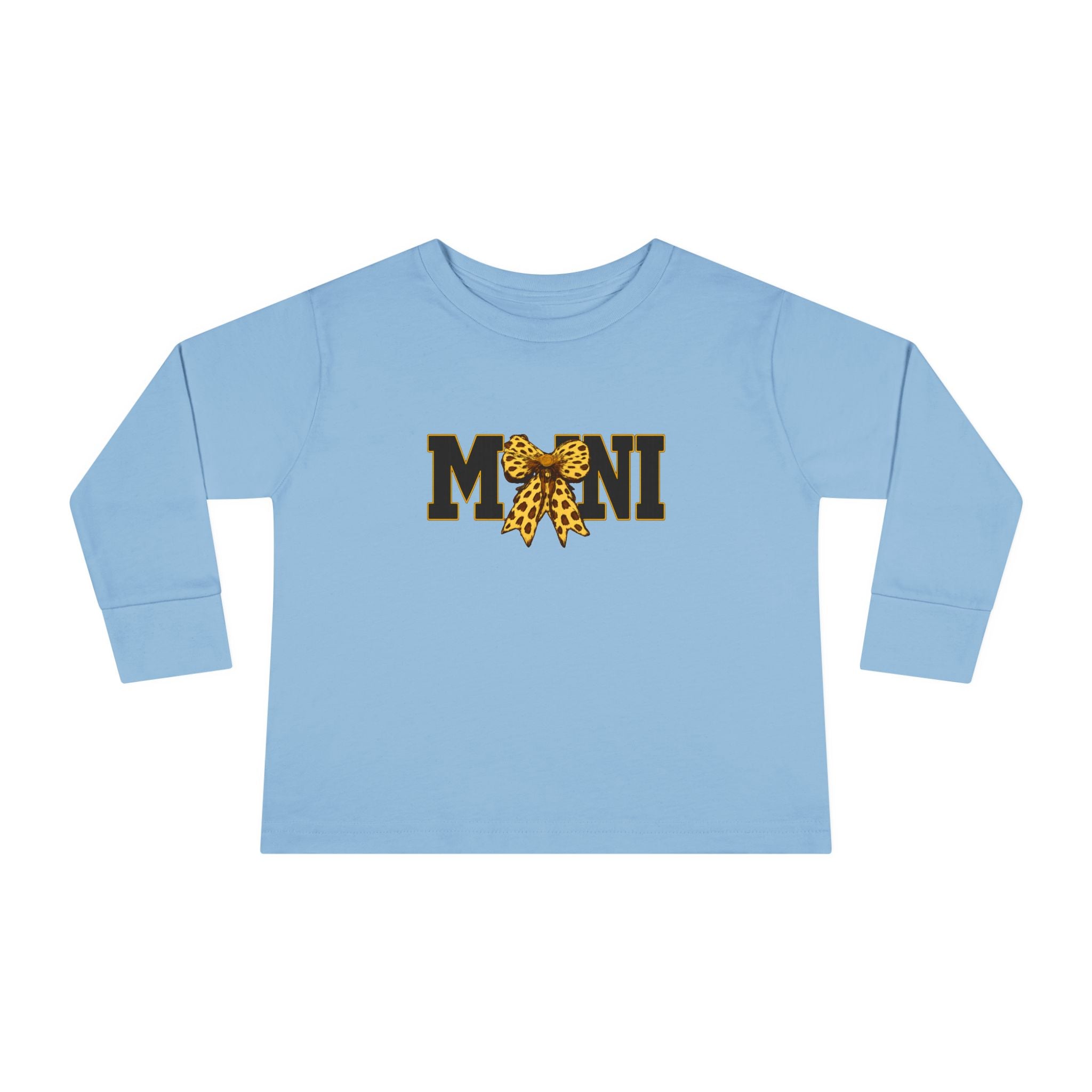 Mini Leopard Bow Toddler Long Sleeve Tee