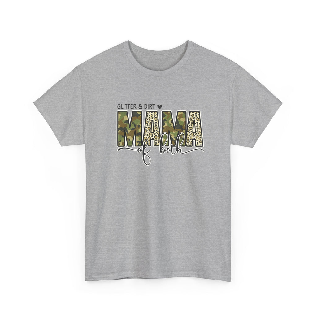 Mama of Both Tee – Glitter & Grit Camo Mom Shirt