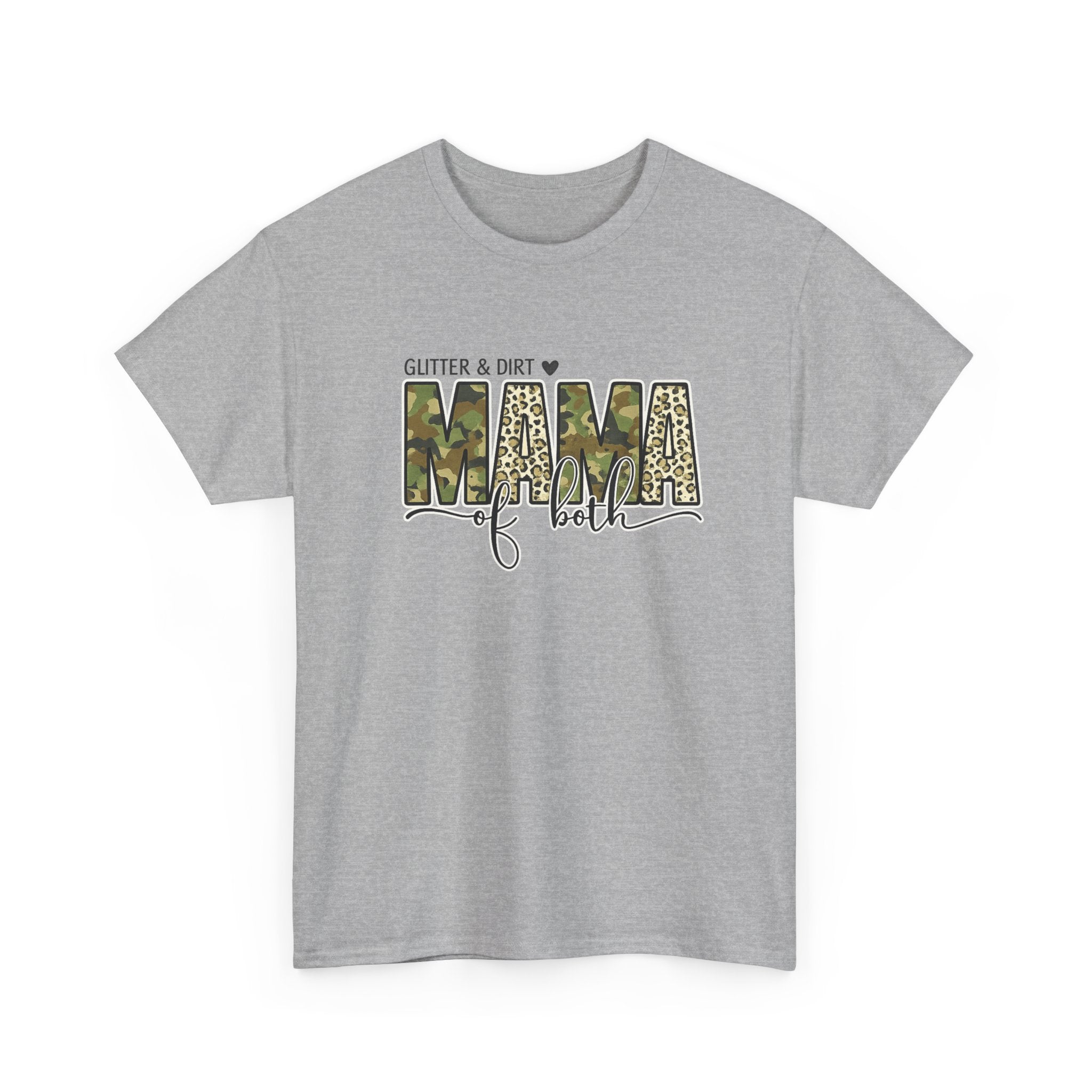 Mama of Both Tee – Glitter & Grit Camo Mom Shirt