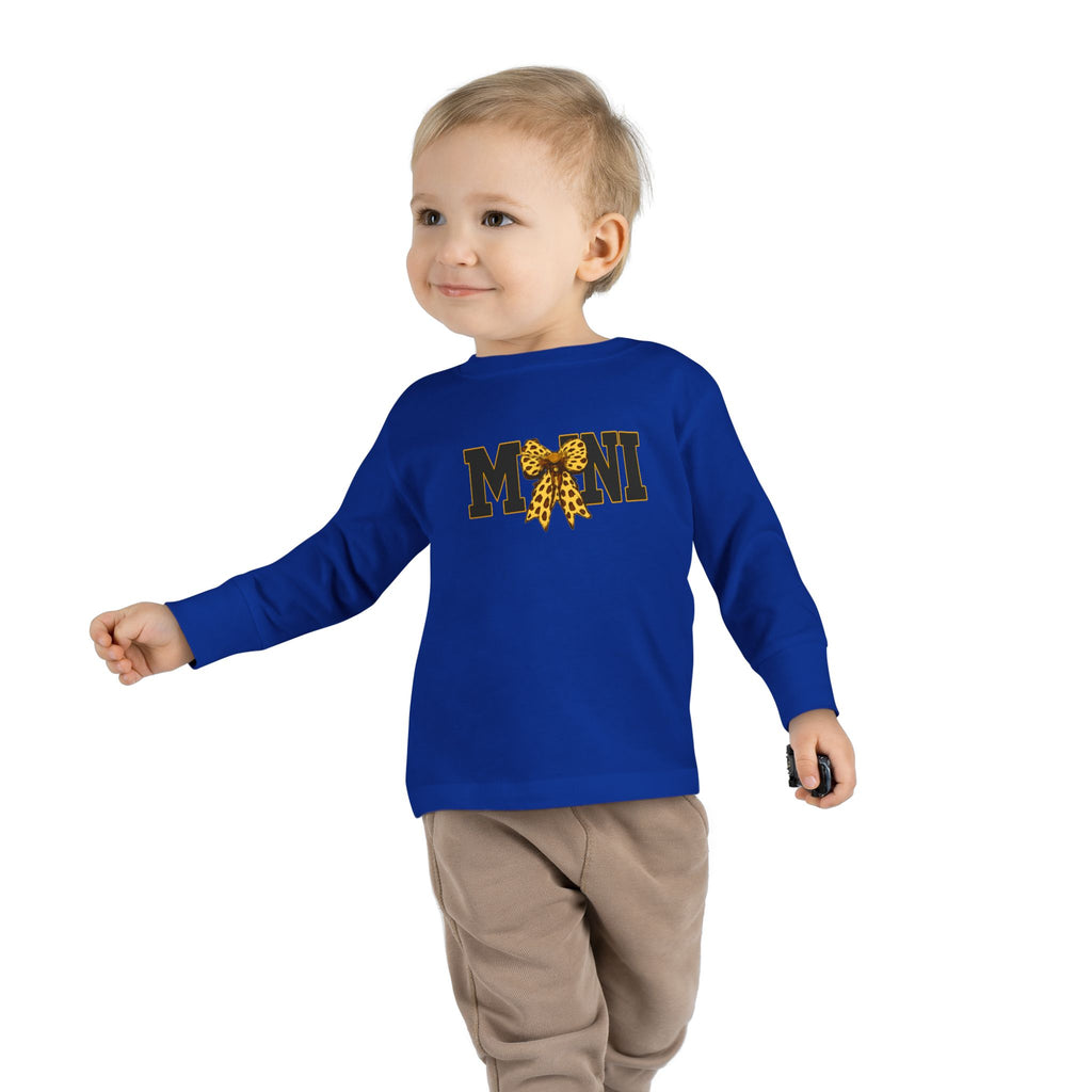 Mini Leopard Bow Toddler Long Sleeve Tee