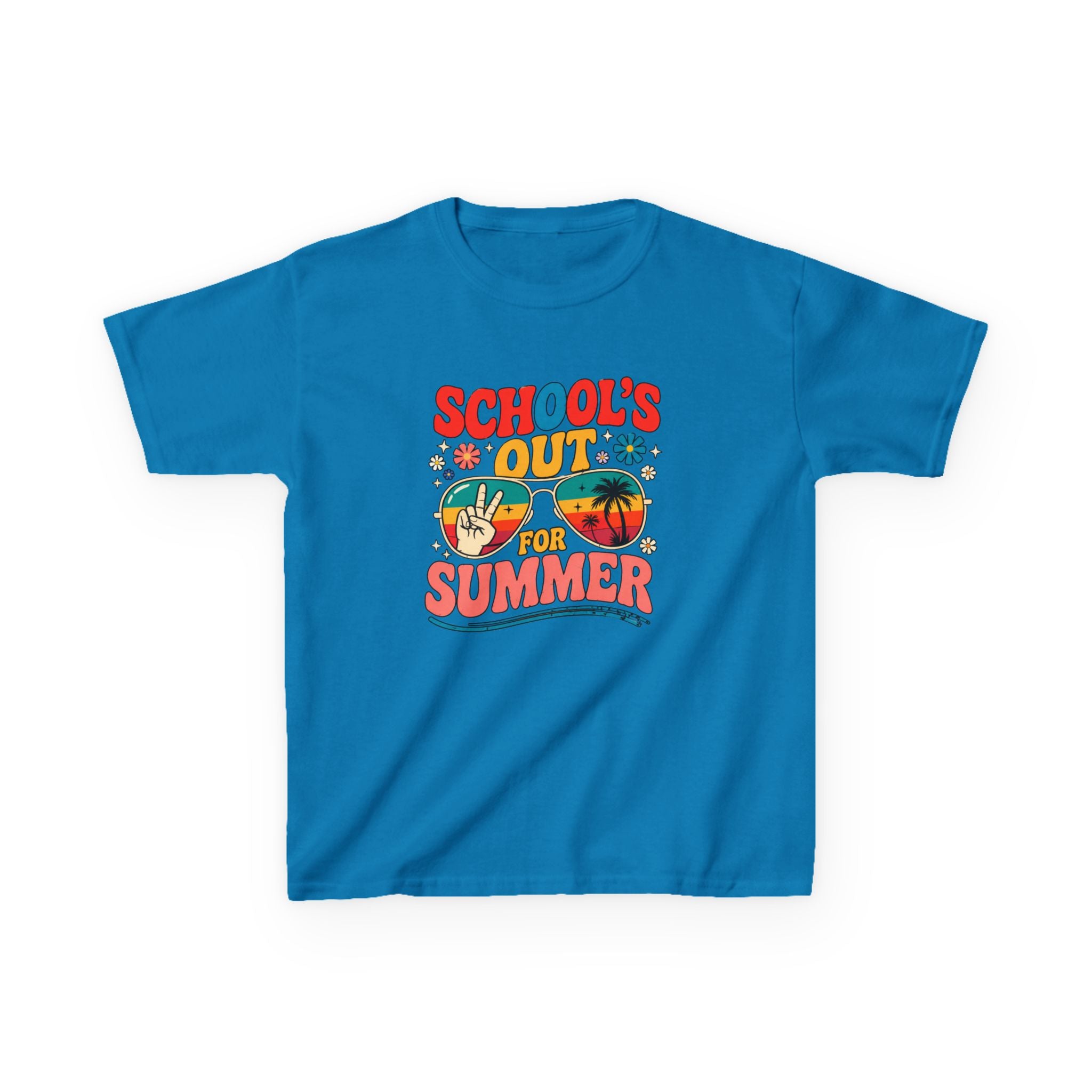 School's Out for Summer Kids T‑Shirt — Retro Beach Vacation Tee