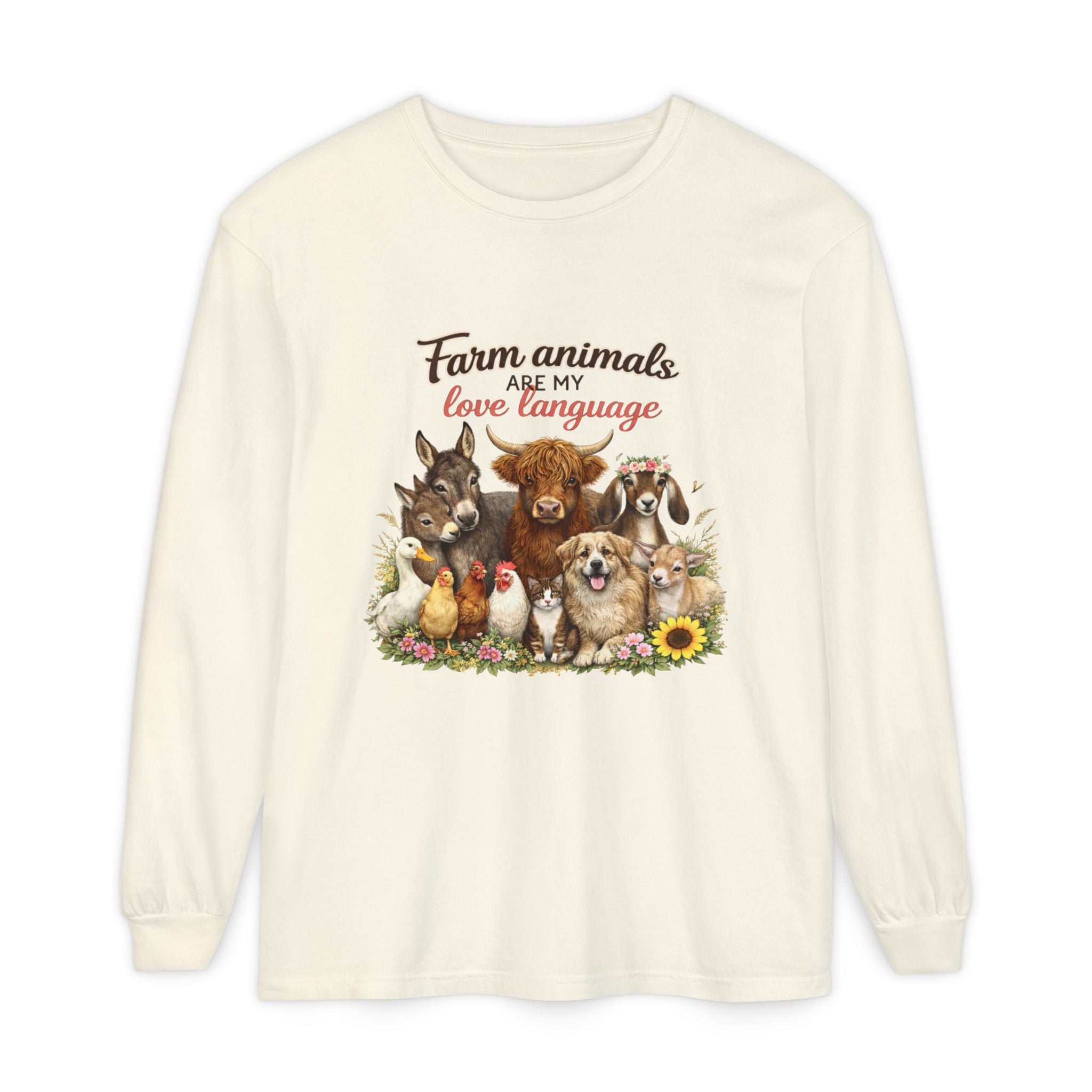 Farm Animals Are My Love Language Long Sleeve Tee