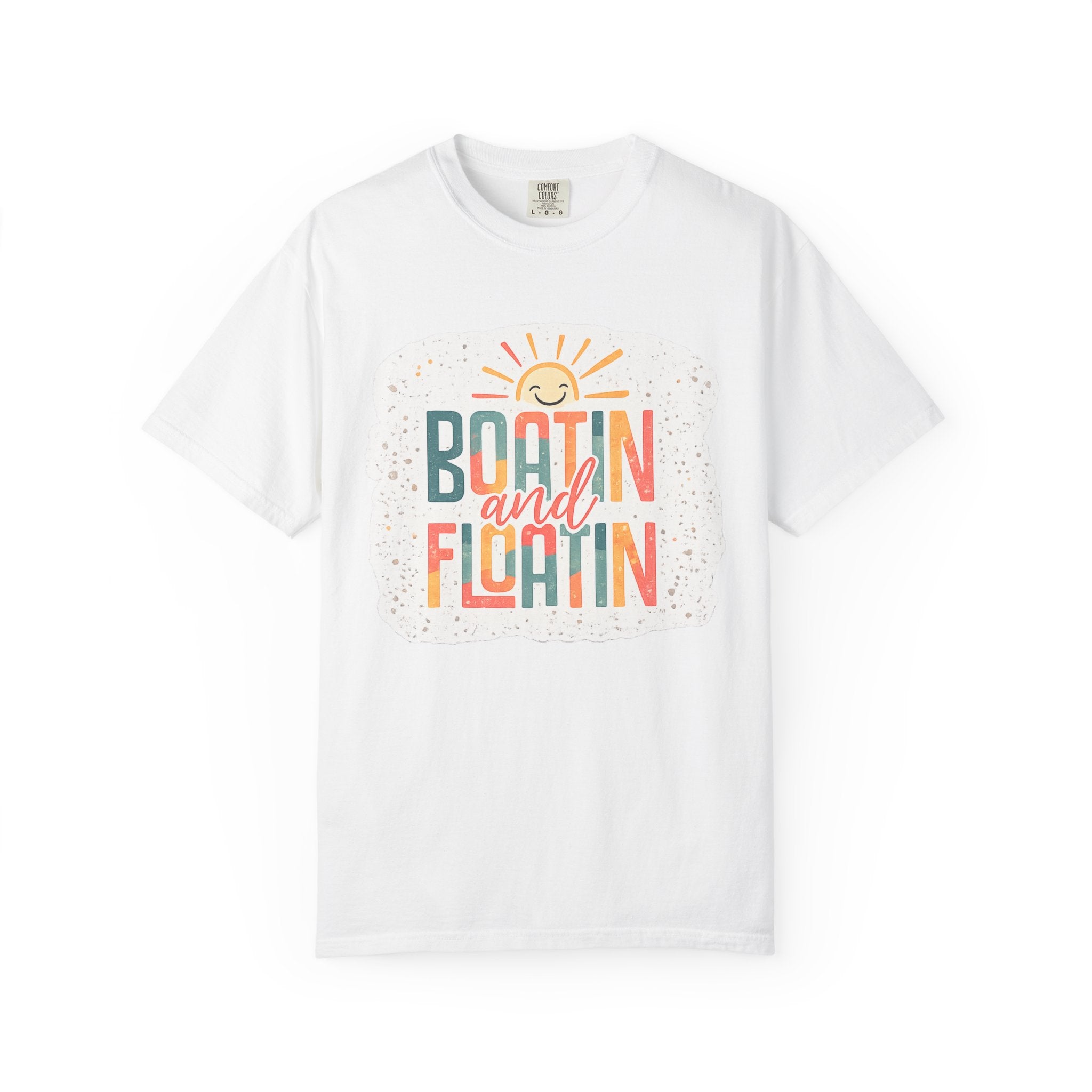Boatin' and Floatin' T-Shirt — Retro Sun Summer Boating Tee