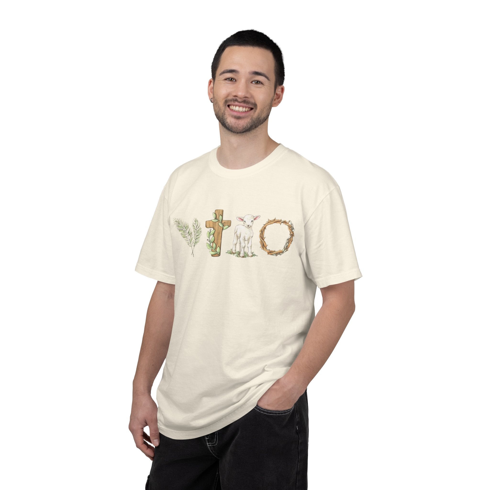 Easter Floral Cross & Lamb T-Shirt