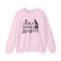 Dogs, Books & Coffee Crewneck Sweatshirt — Cozy Reading & Pet Lover Pullover