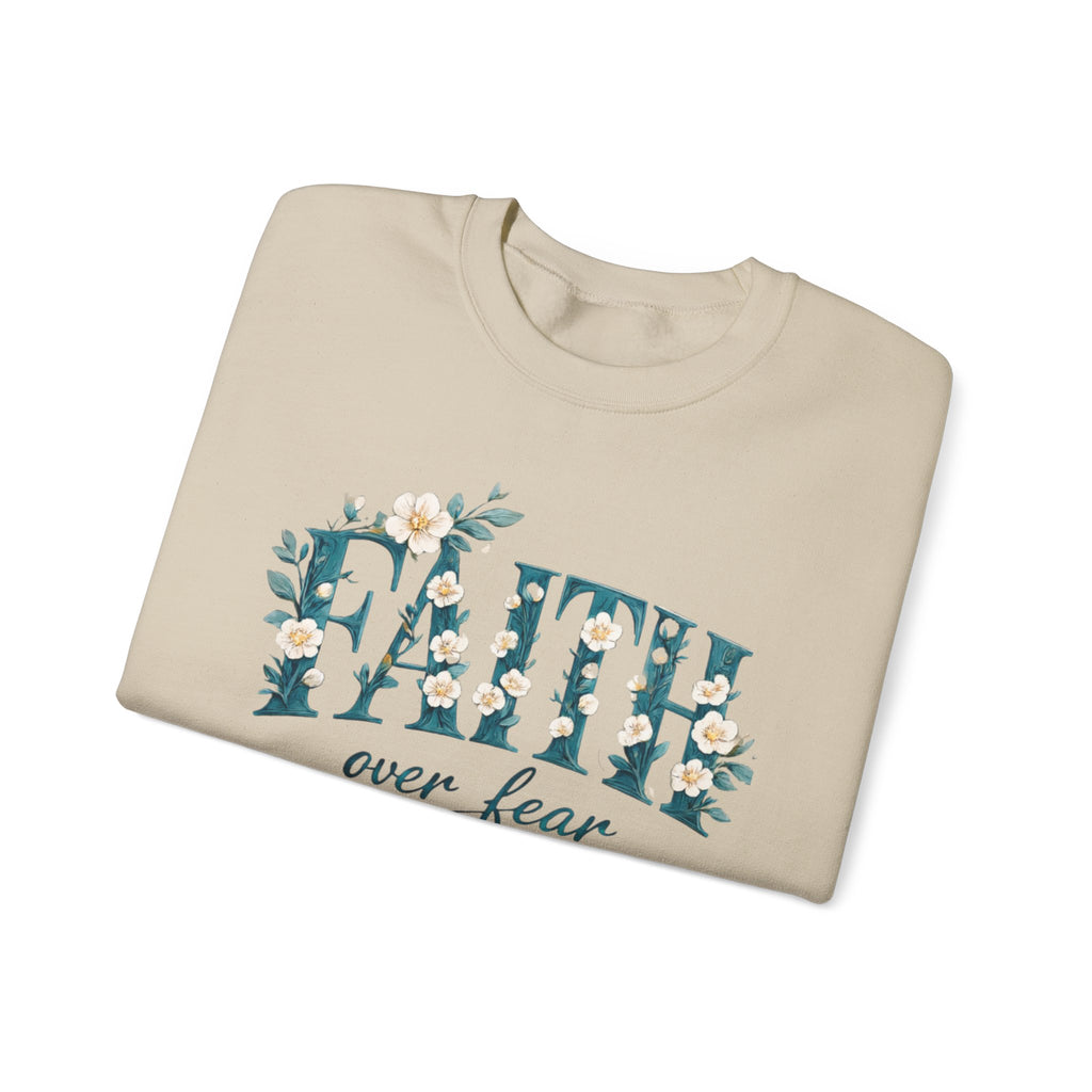 Faith Over Fear Floral Crewneck Sweatshirt