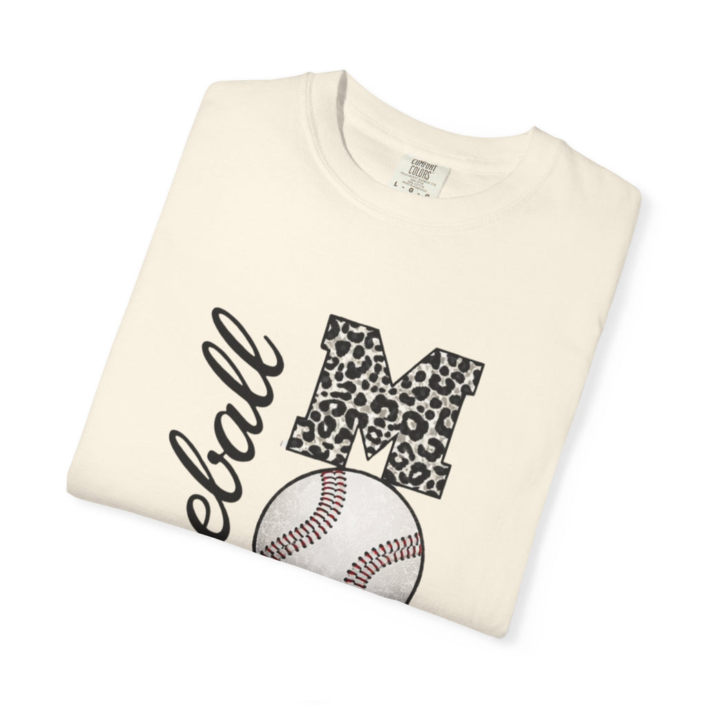Baseball Mom Leopard Print T-Shirt — Baseball Mom Tee with Baseball Graphic