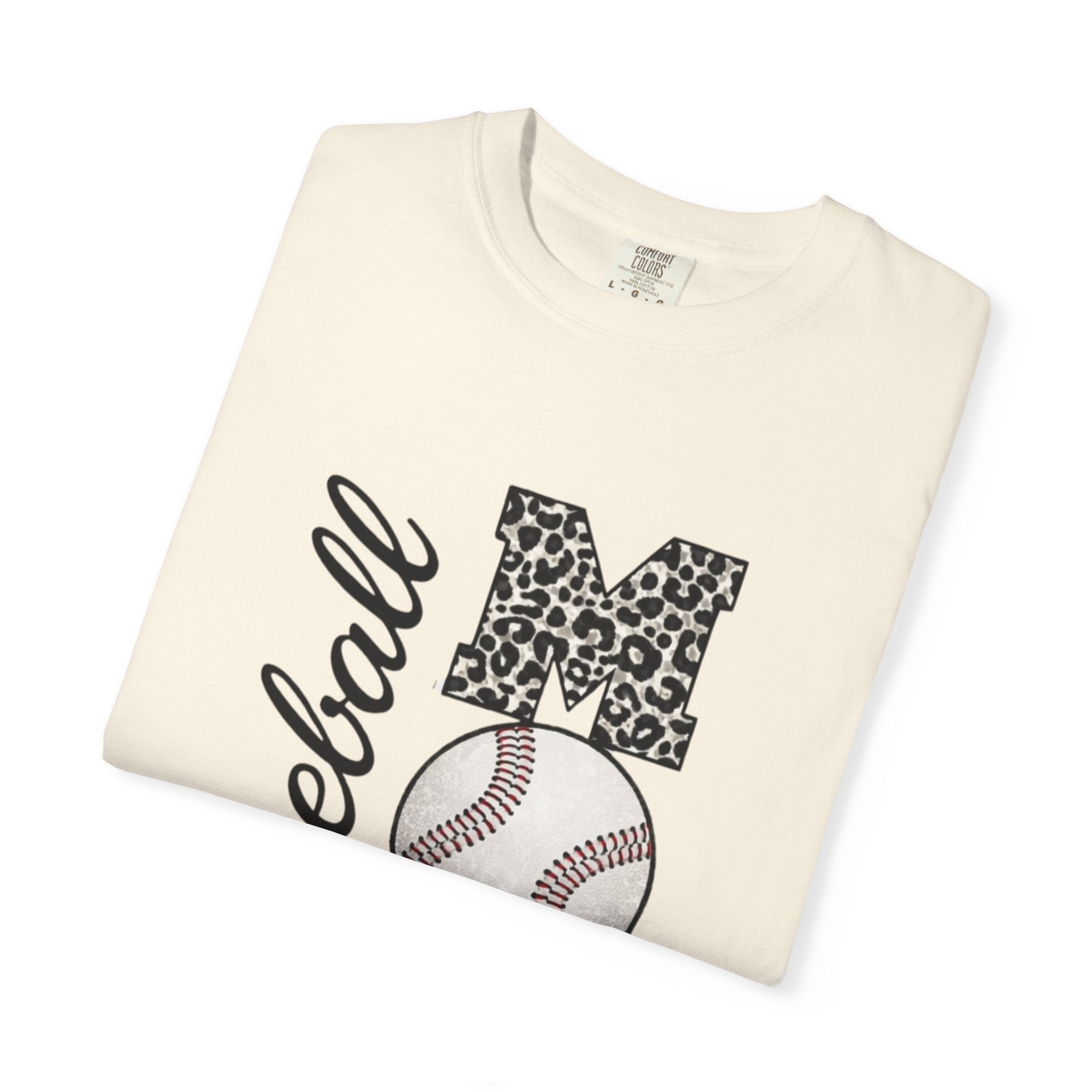 Baseball Mom Leopard Print T-Shirt — Baseball Mom Tee with Baseball Graphic