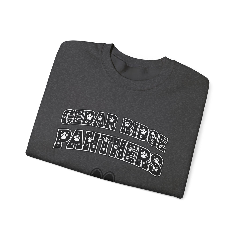 Cedar Ridge Panthers Crewneck Sweatshirt — Paw School Spirit Pullover