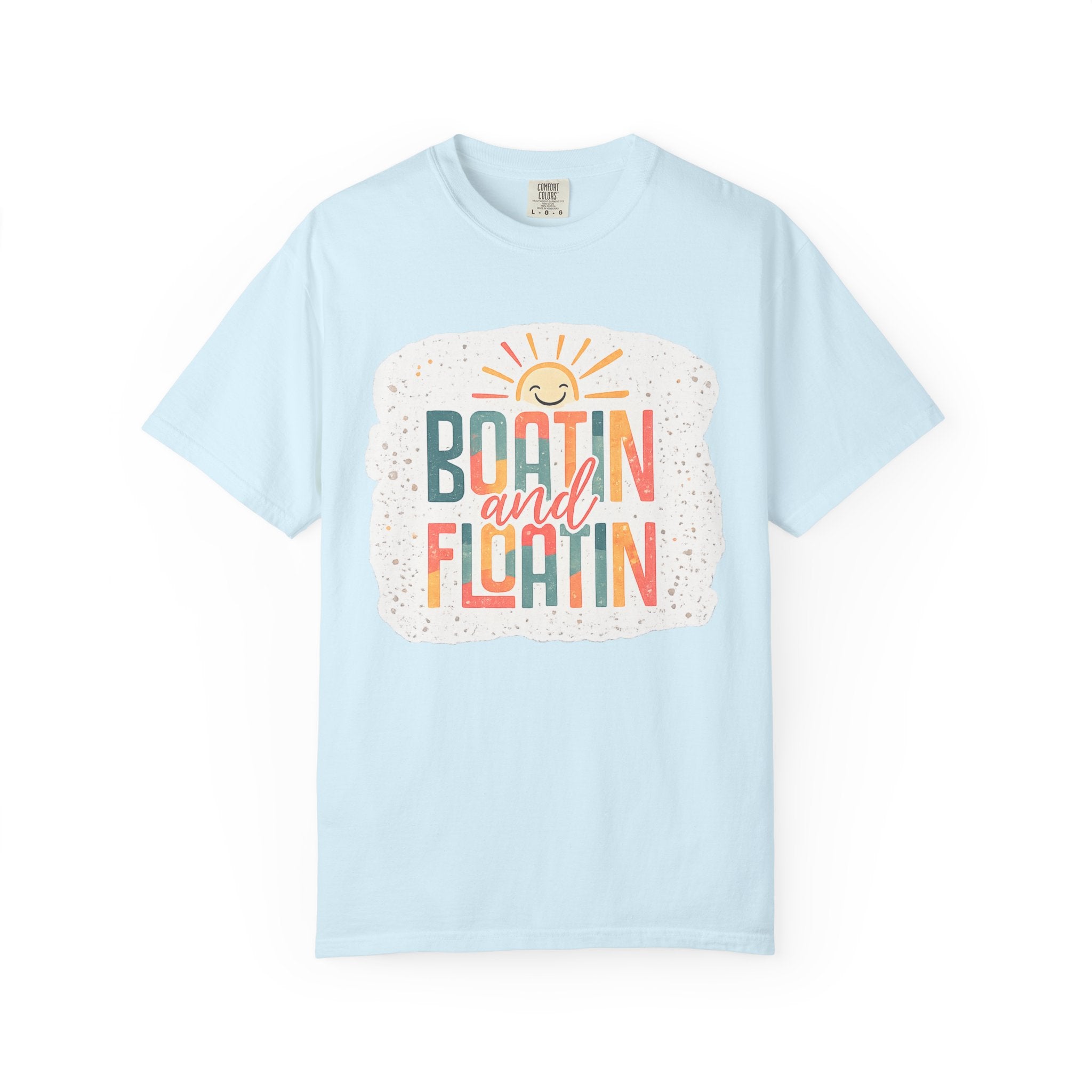 Boatin' and Floatin' T-Shirt — Retro Sun Summer Boating Tee