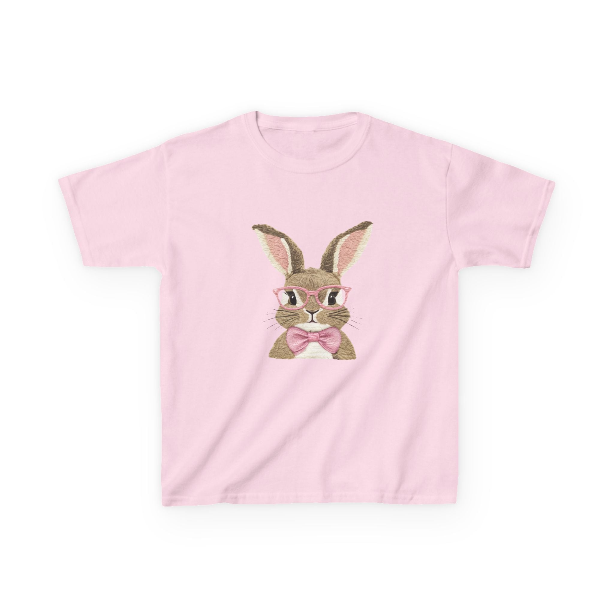 Kids Bunny Tee — Cute Bunny with Pink Bow Kids T-Shirt