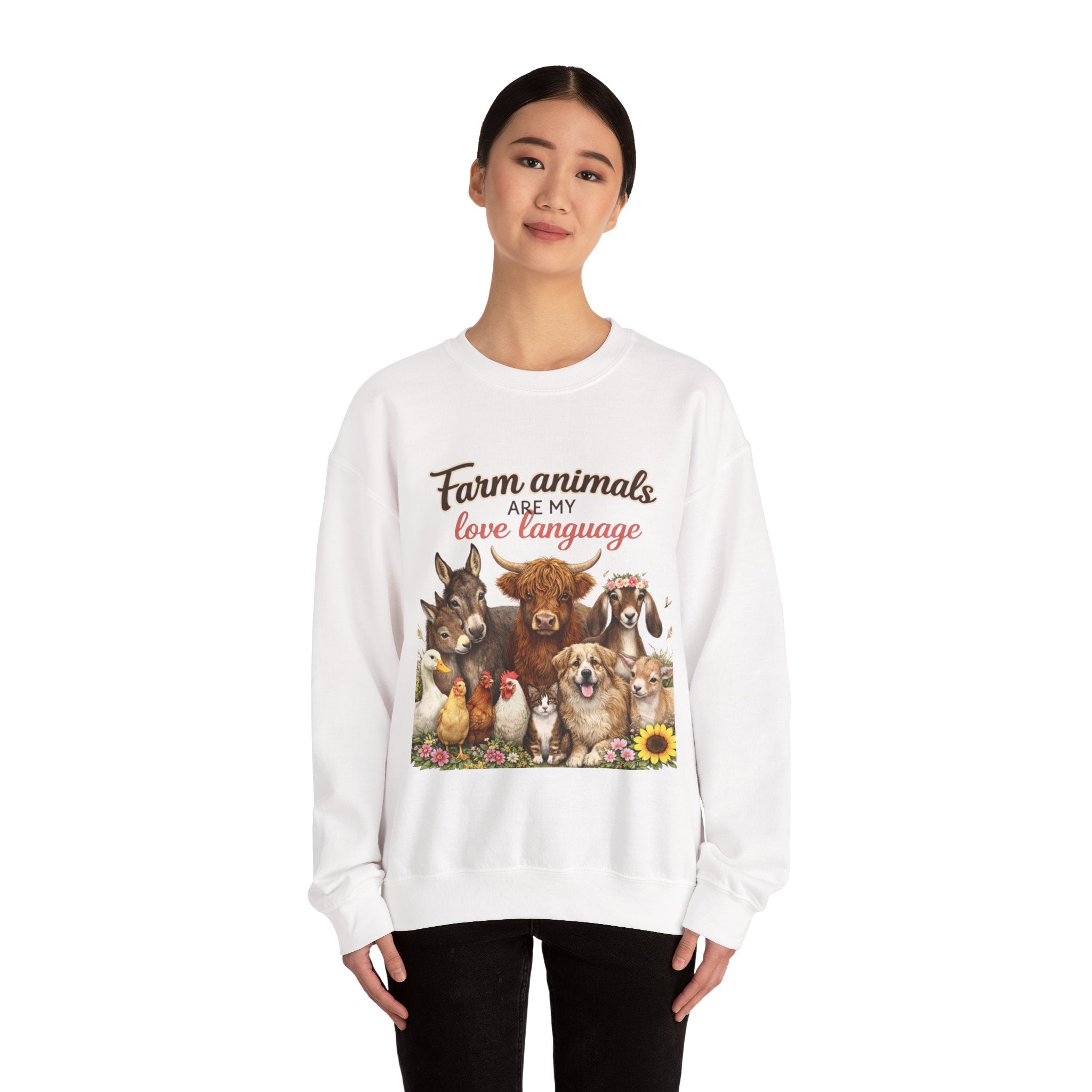 Farm Animals Are My Love Language Crewneck Sweatshirt