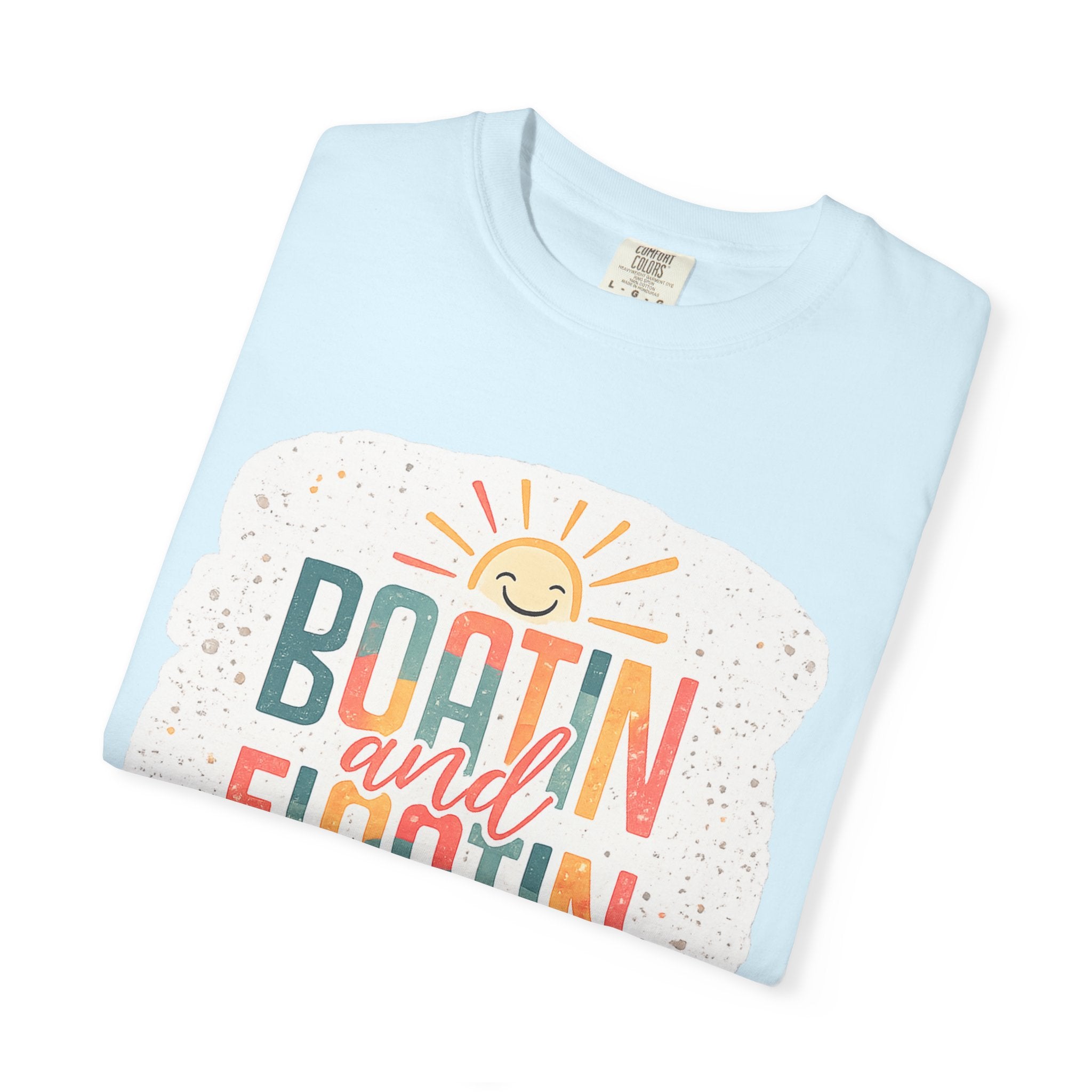 Boatin' and Floatin' T-Shirt — Retro Sun Summer Boating Tee