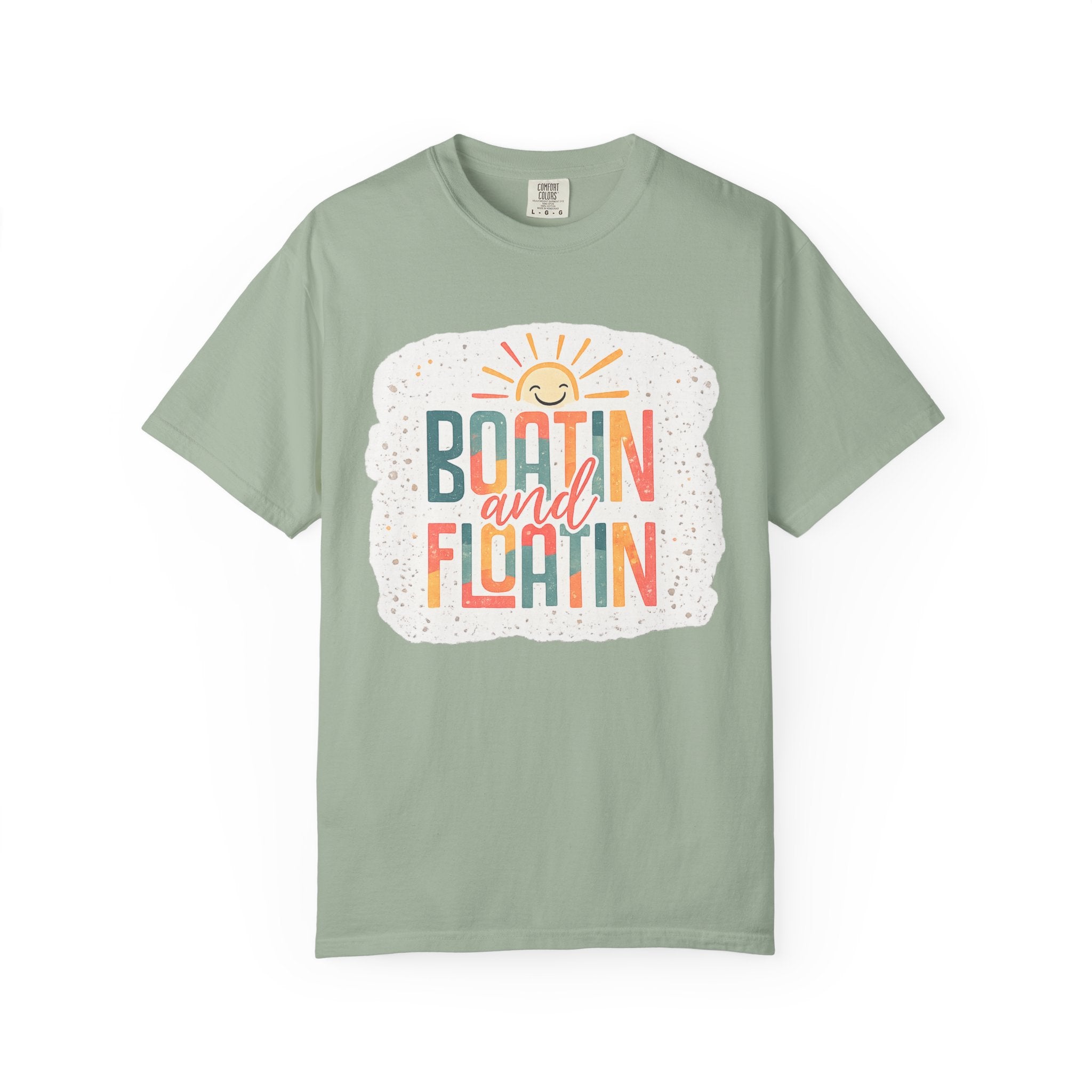 Boatin' and Floatin' T-Shirt — Retro Sun Summer Boating Tee