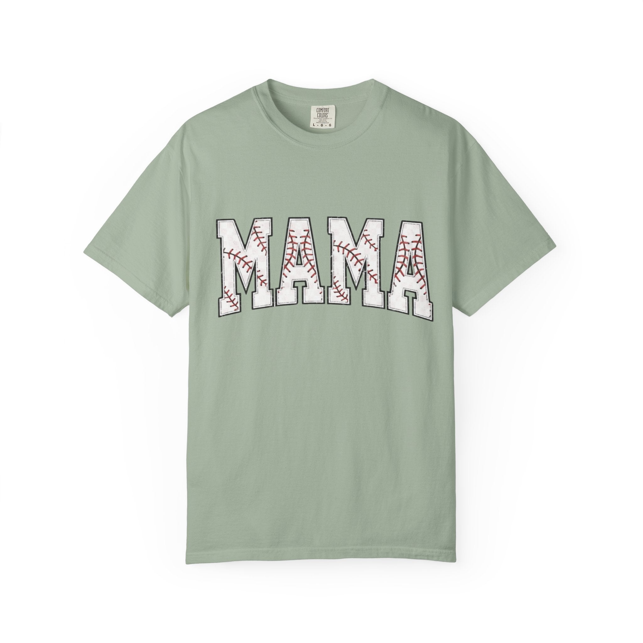 Mama Baseball Tee — 'MAMA' Stitched Baseball Mom T‑Shirt