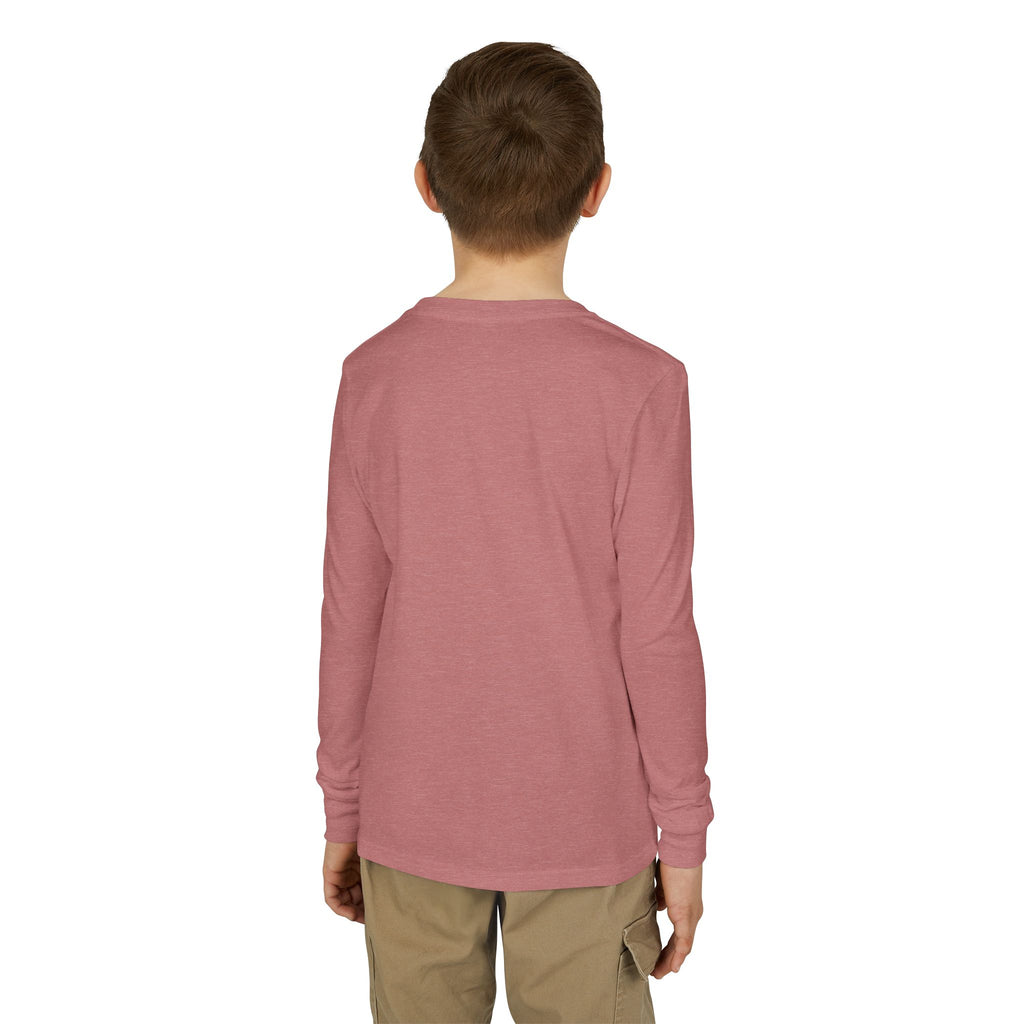 Youth Long Sleeve Tee — "Spooky Mini" Halloween Ghost & Pumpkin Kids Shirt