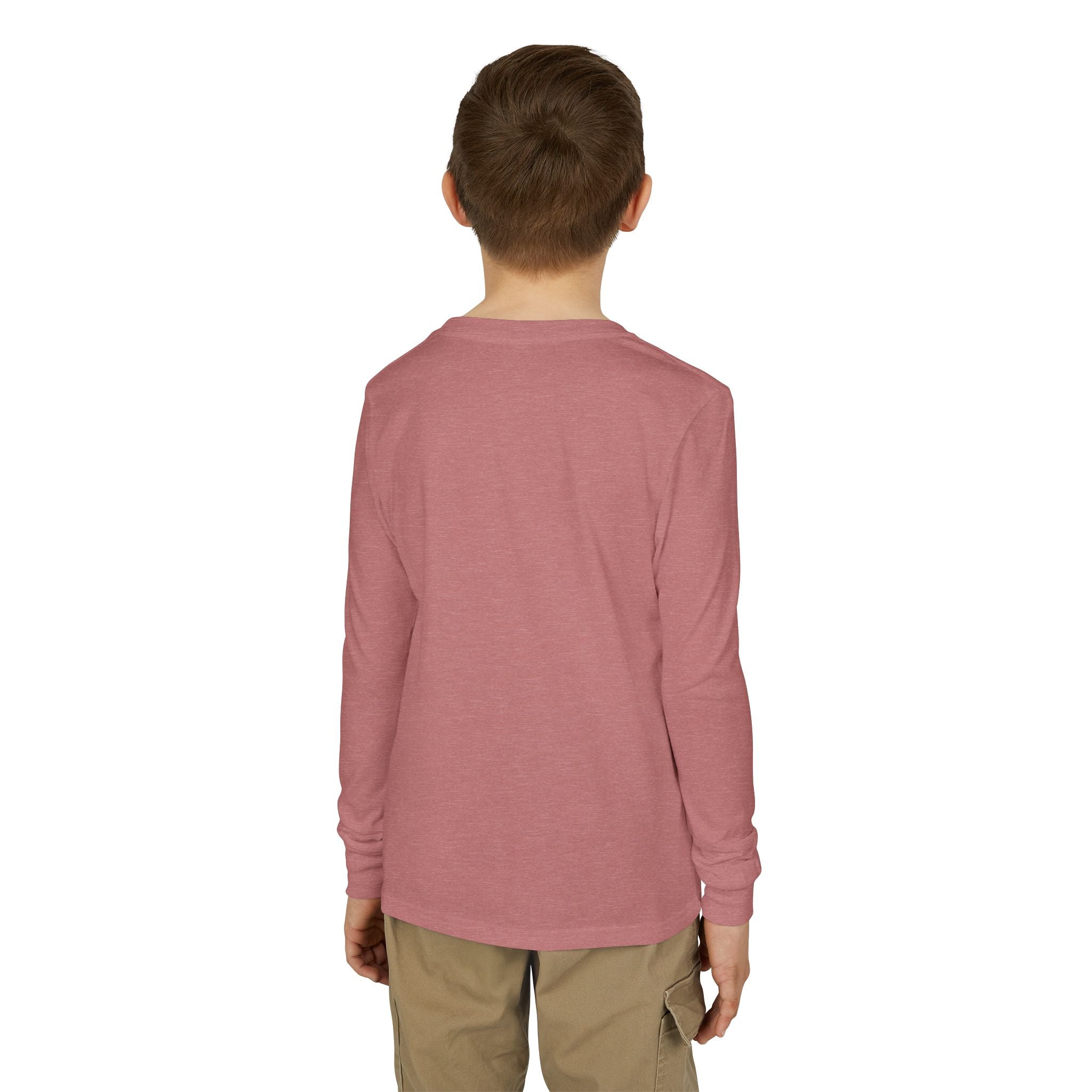 Youth Long Sleeve Tee — "Spooky Mini" Halloween Ghost & Pumpkin Kids Shirt
