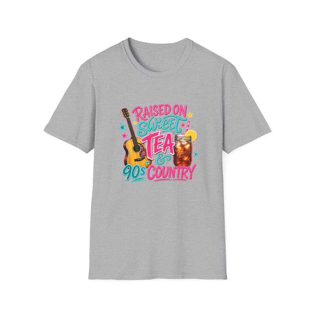Raised On Sweet Tea T-Shirt — 90s Country Guitar & Iced Tea Graphic Tee