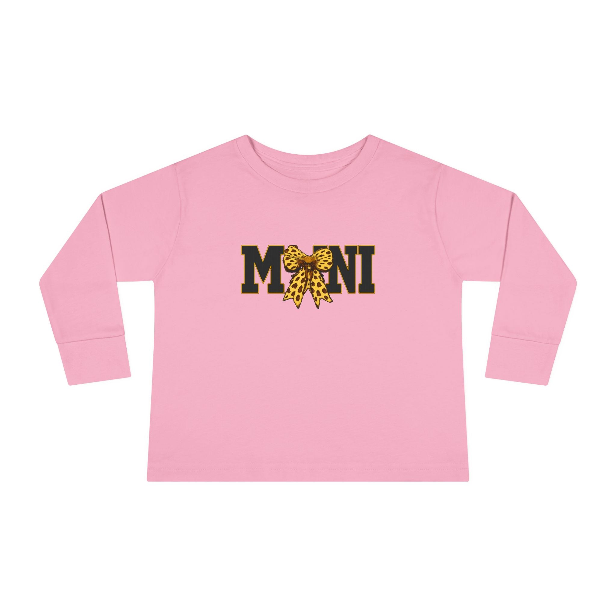 Mini Leopard Bow Toddler Long Sleeve Tee