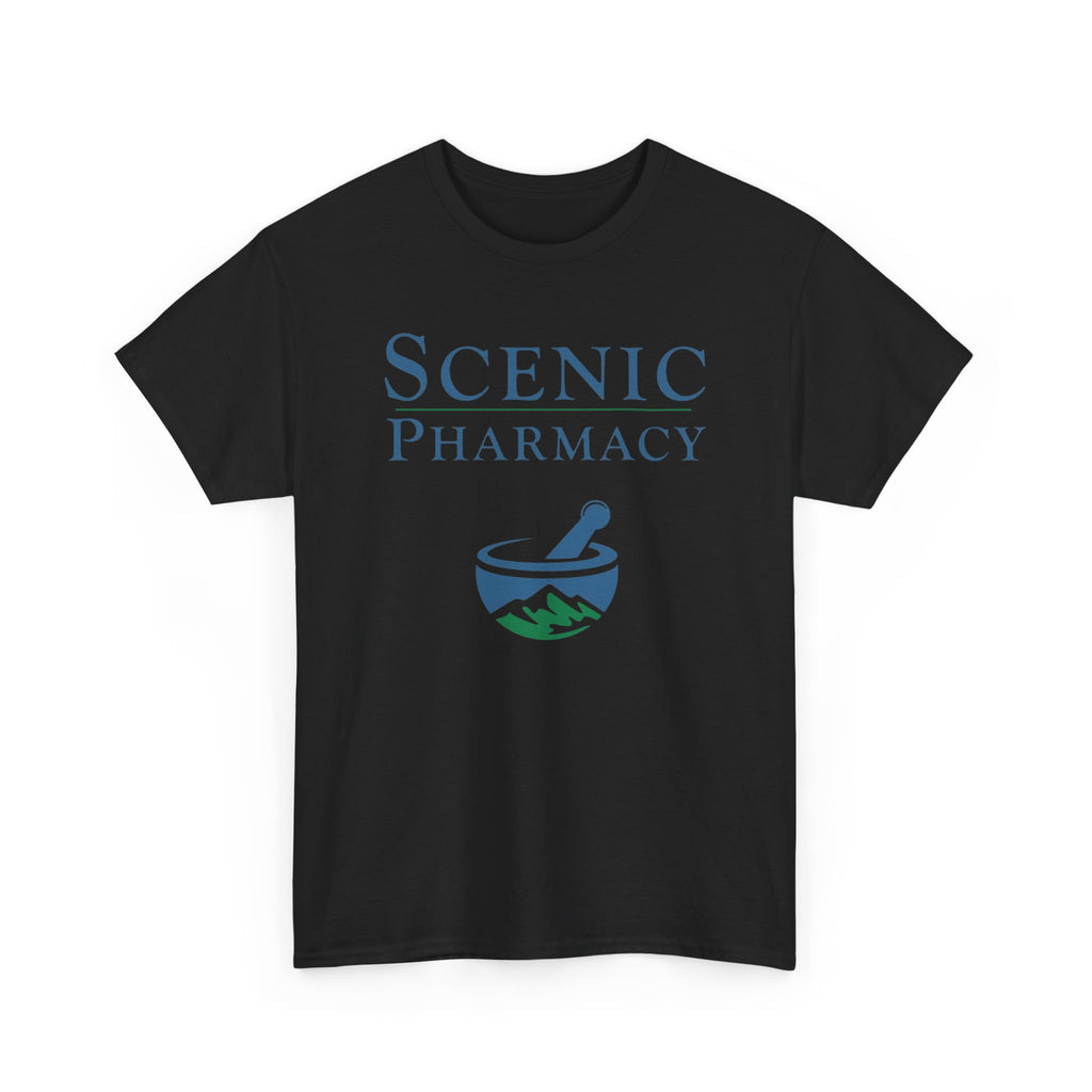 Scenic Pharmacy T-Shirt — Mountain Mortar & Pestle Graphic Tee