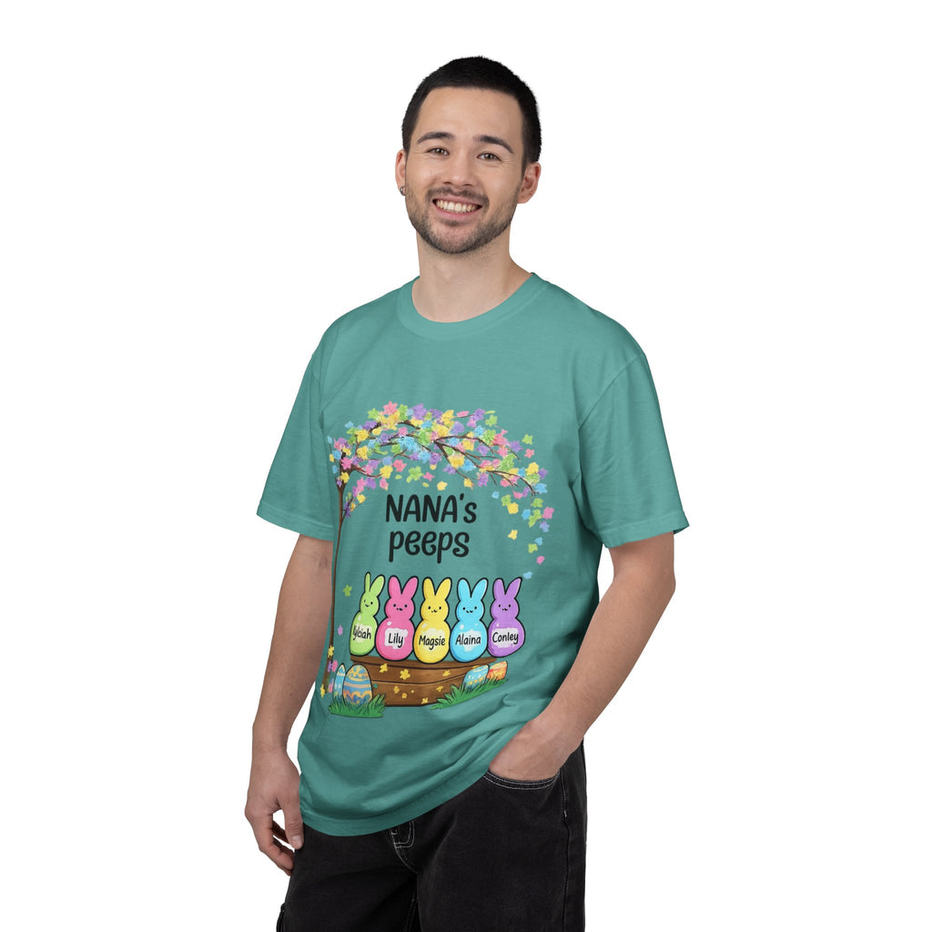 Nana's Peeps Easter T-Shirt — Personalized Grandma Bunny Family Tee