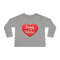Toddler Long Sleeve Tee - "Daddy Is My Valentine" Heart Graphic Valentine's Day Shirt