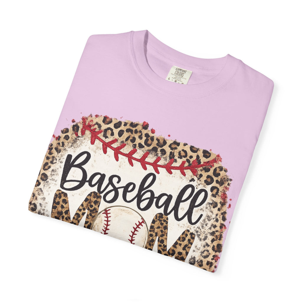 Baseball Mom Leopard Print T-Shirt