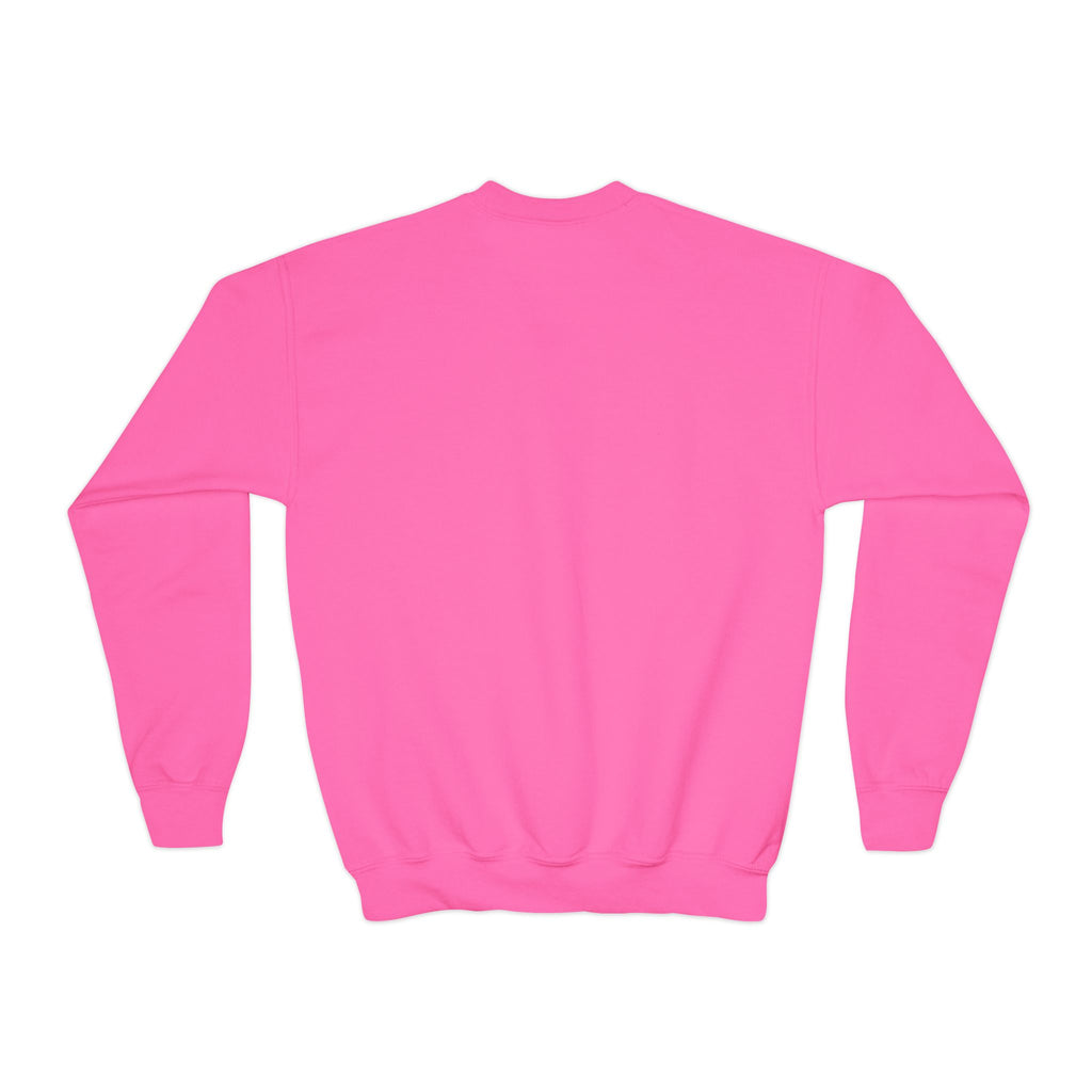 Cedar Ridge Panthers Youth Crewneck Sweatshirt — Blue Cheer Bow School Spirit