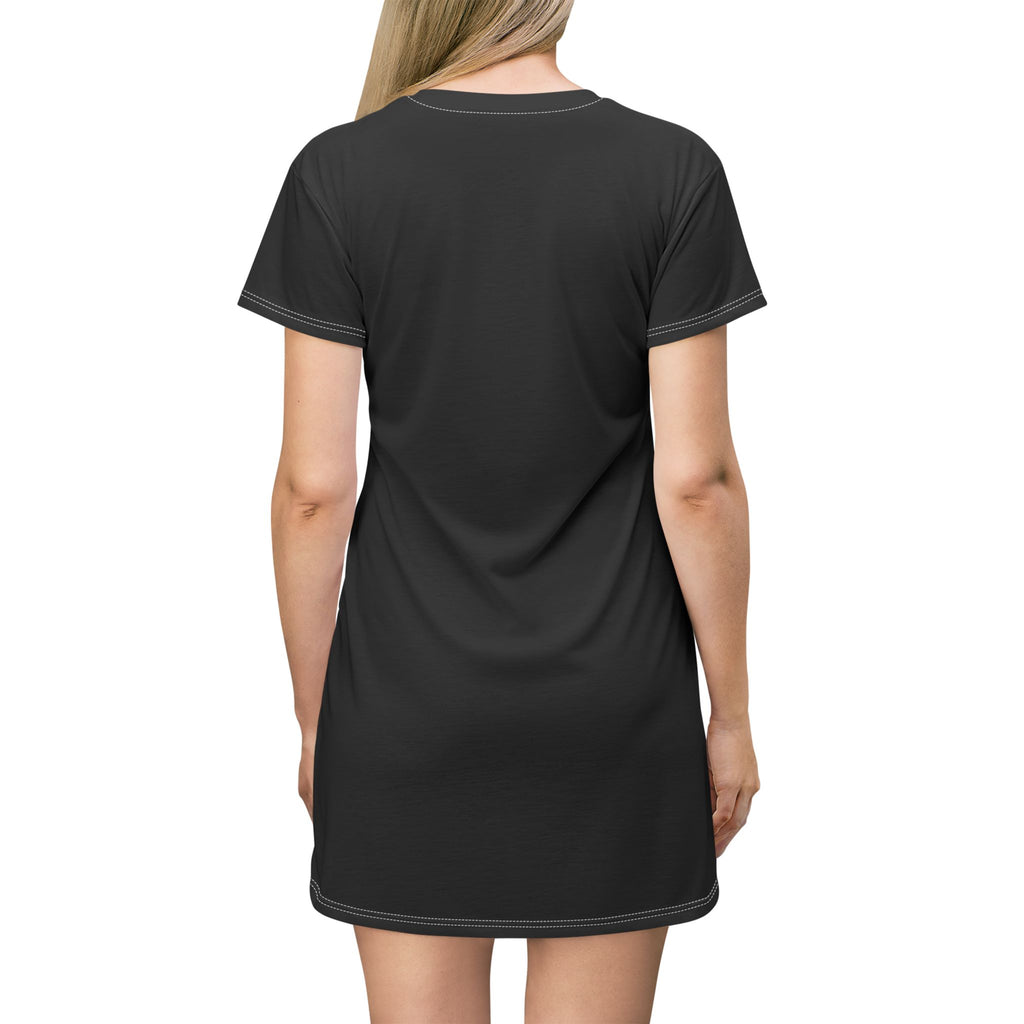 Panthers Cheer T-Shirt Dress — Athletic Team Spirit AOP Dress