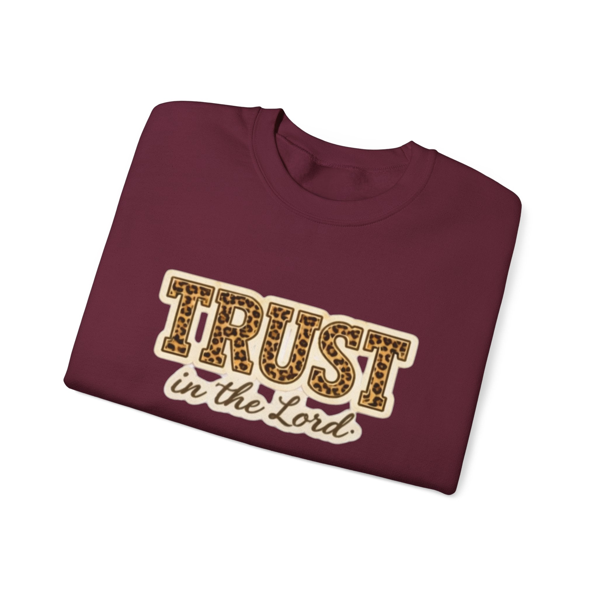 Trust in the Lord Crewneck Sweatshirt — Christian Faith Inspirational Pullover