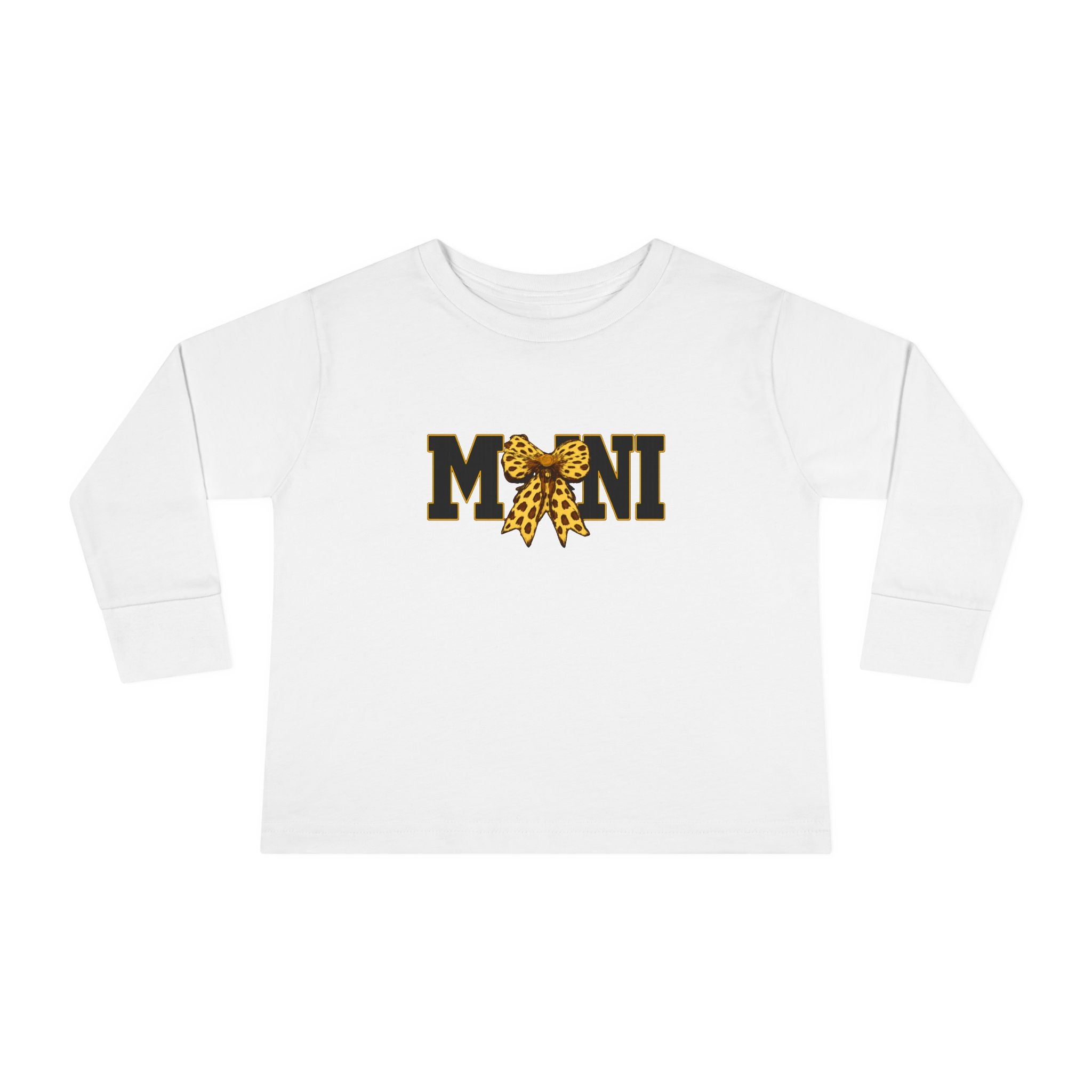 Mini Leopard Bow Toddler Long Sleeve Tee