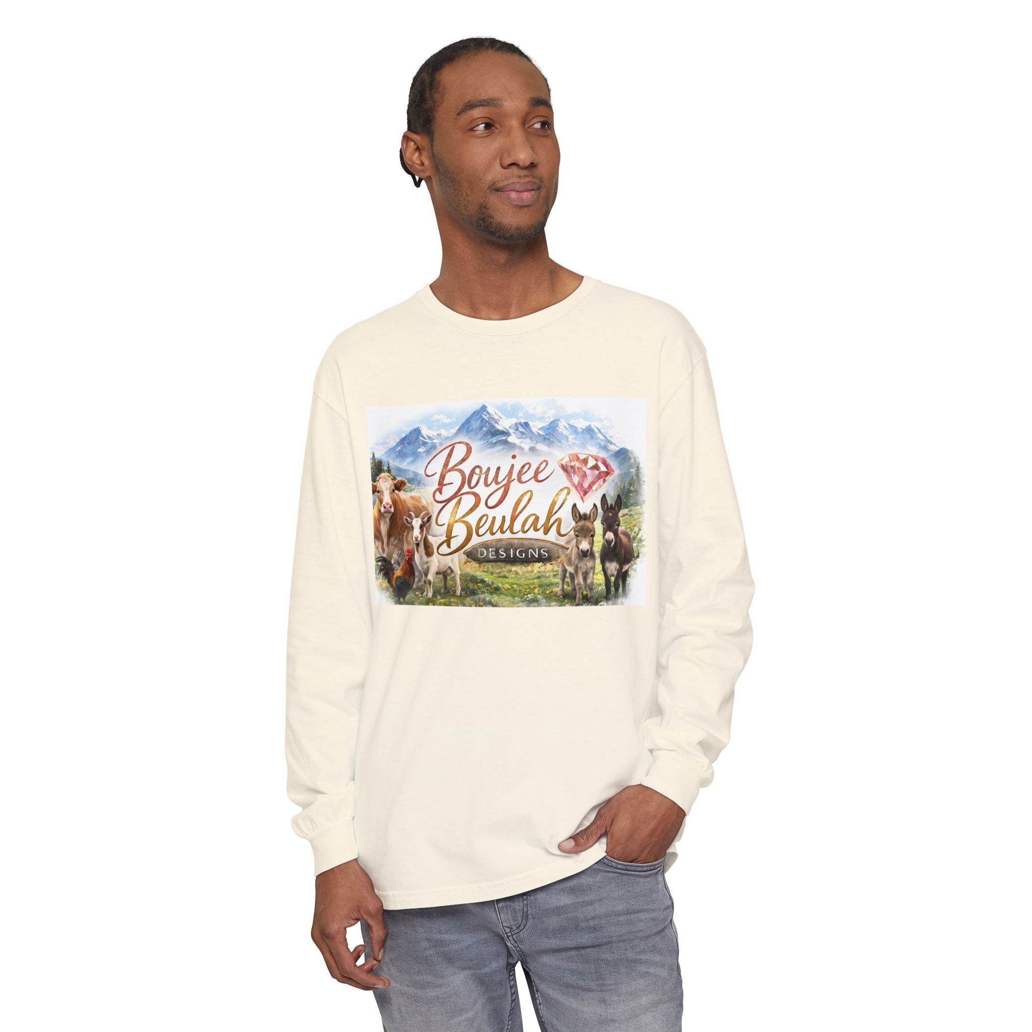 Boujee Beulah Farm Crew Long Sleeve T-Shirt