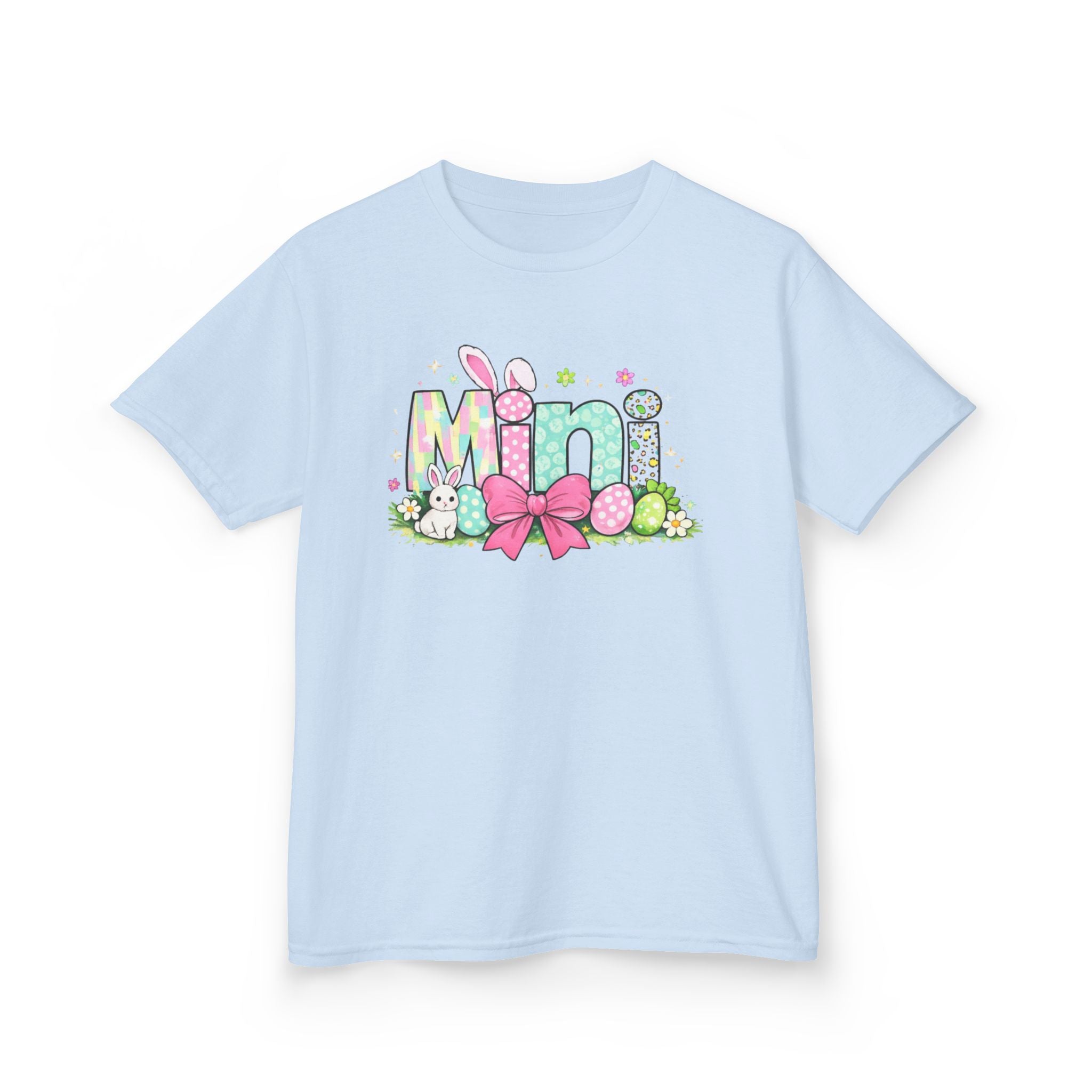 Kids Tee — "Mini" Easter Bunny Floral Design