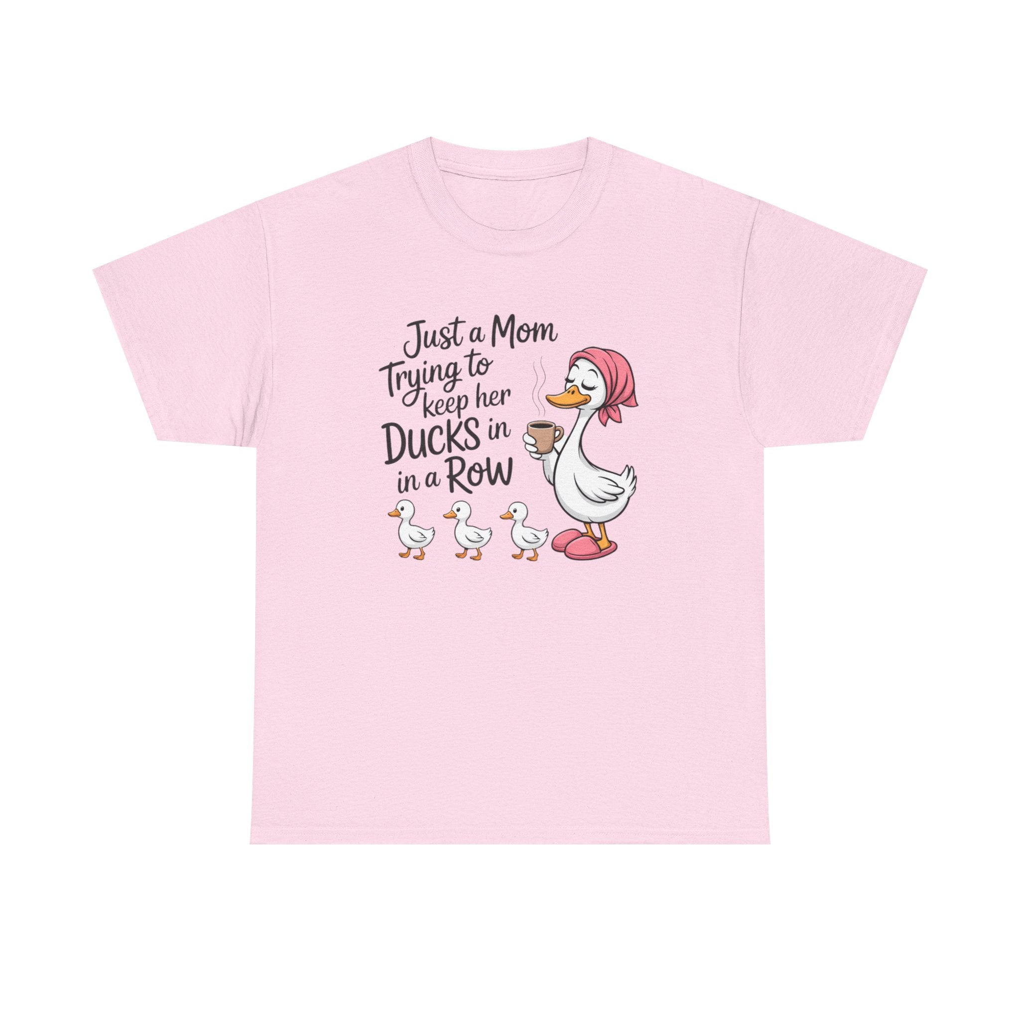 Mom Trying to Keep Her Ducks in a Row T-Shirt — Cute Duck Mom Graphic Tee