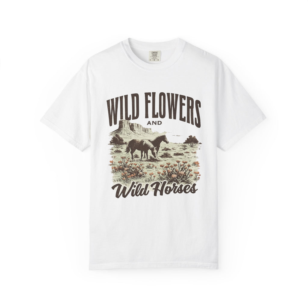 Wild Flowers and Wild Horses Graphic T-Shirt