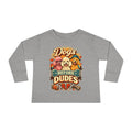 Toddler Tee - "Dogs Before Dudes" Cute Puppy Graphic Long Sleeve