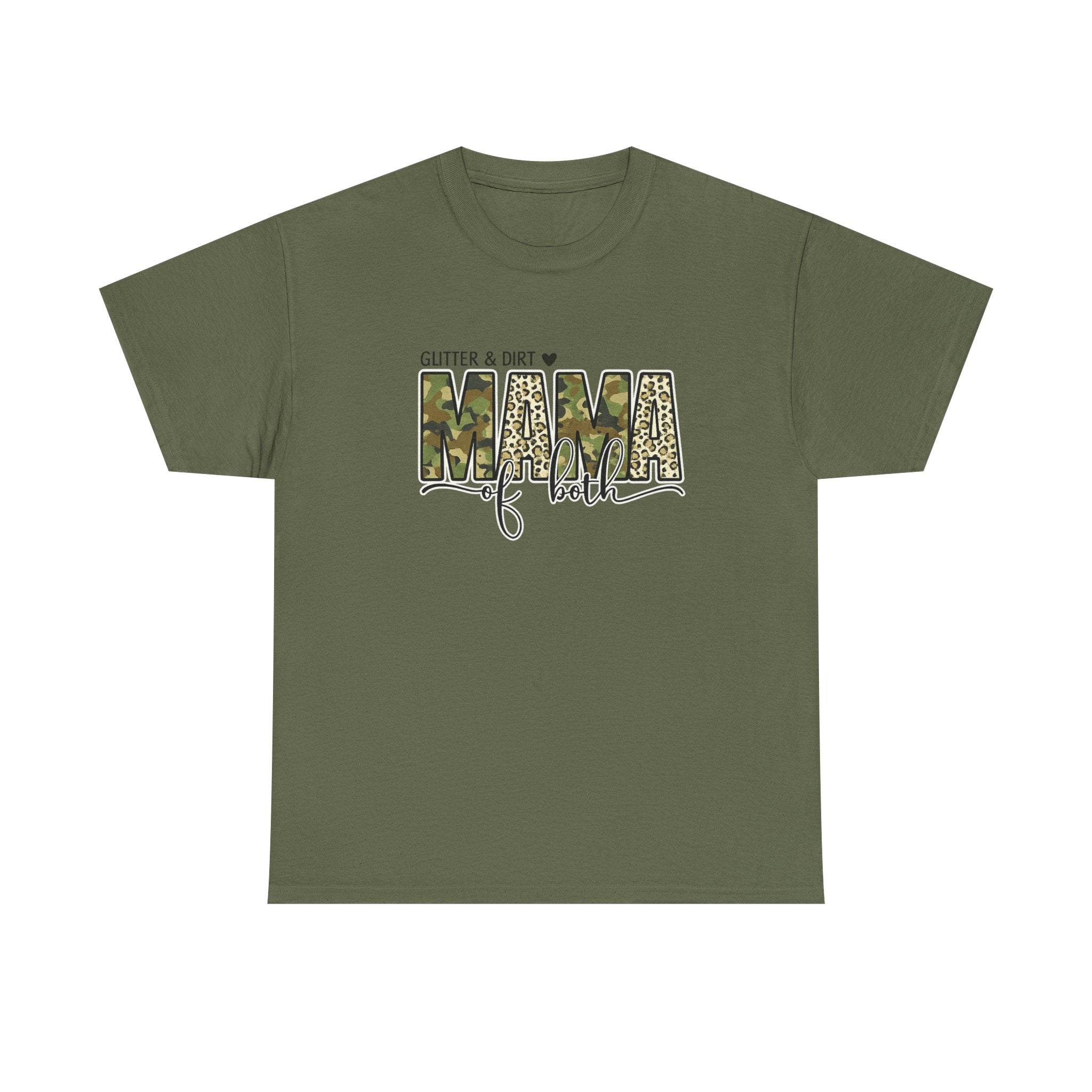 Mama of Both Tee – Glitter & Grit Camo Mom Shirt