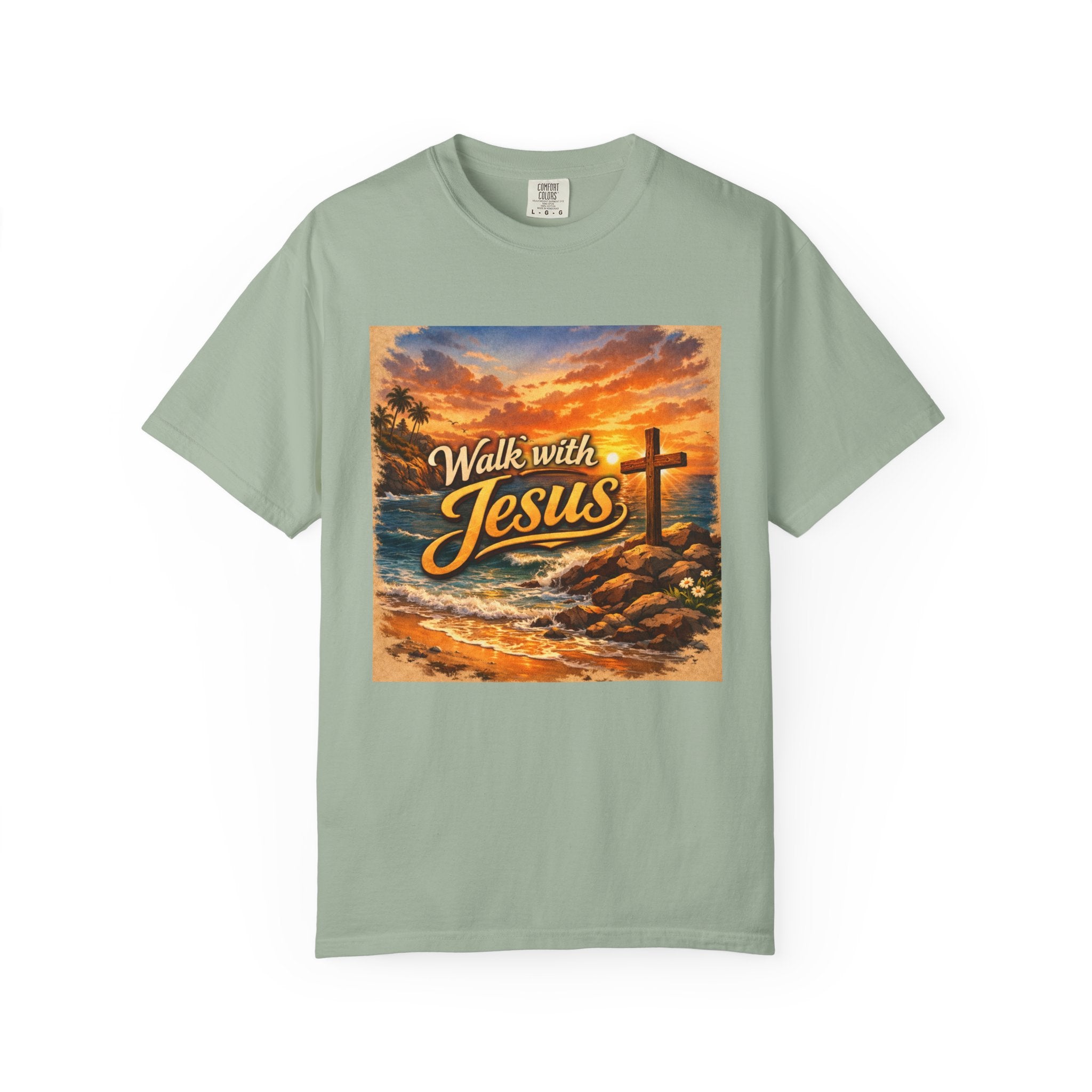 Walk With Jesus T-Shirt — Sunset Cross Christian Tee