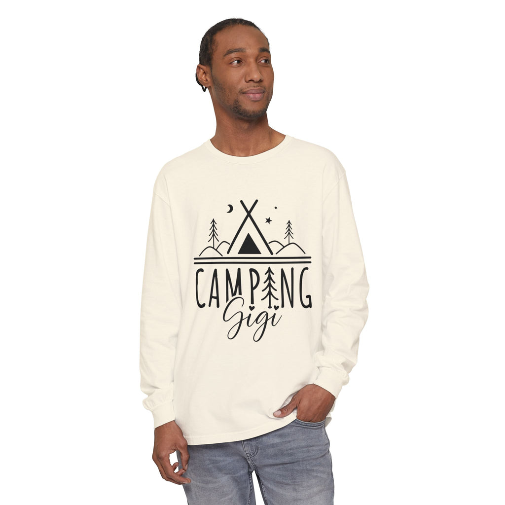 Camping Gigi Long Sleeve Tee — Graphic Camping Tent Shirt for Grandmothers