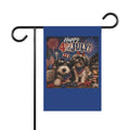 4th of July Patriotic Garden Flag - Happy 4th with Dogs