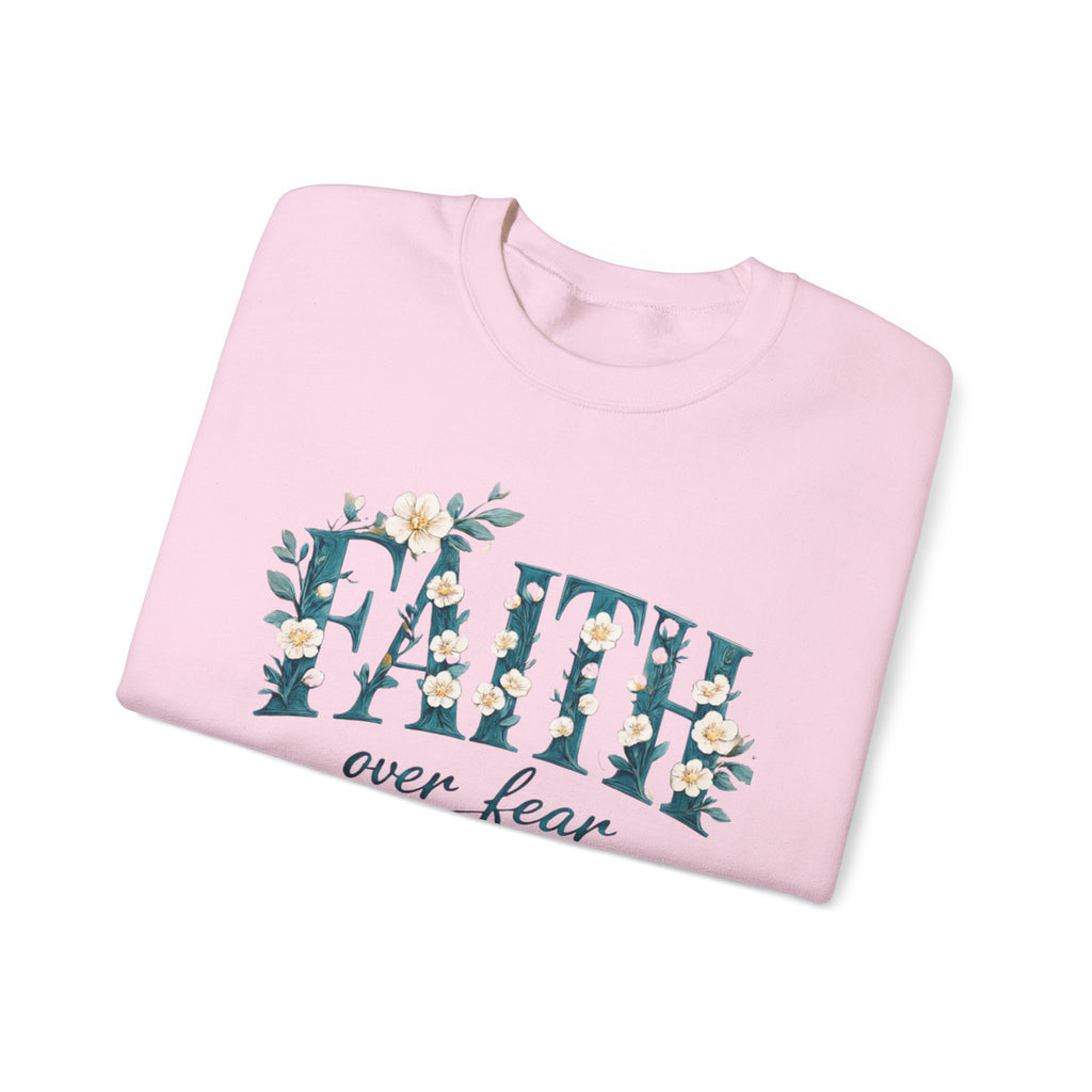 Faith Over Fear Floral Crewneck Sweatshirt