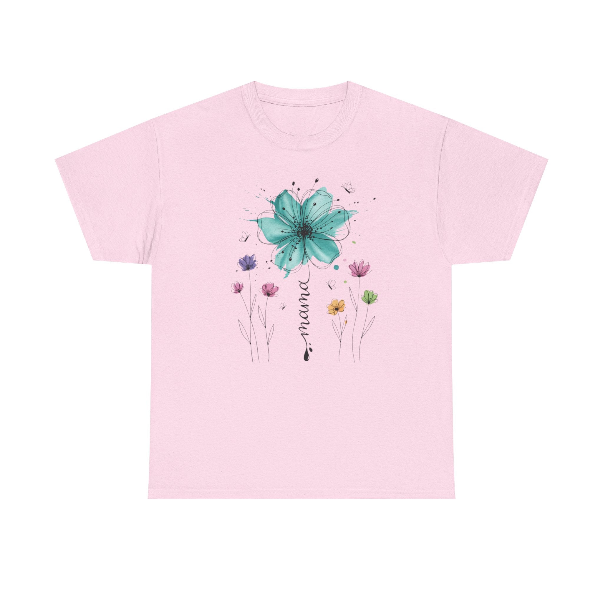 Mom Floral Watercolor Tee — 'mama' Flower Mother's Day Shirt
