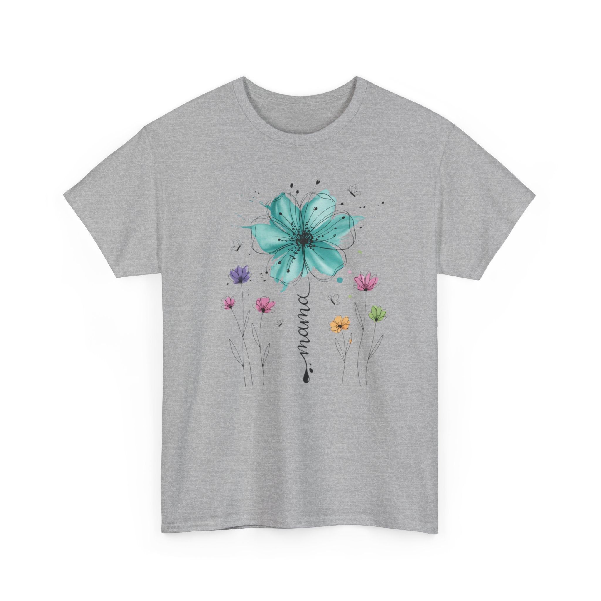 Mom Floral Watercolor Tee — 'mama' Flower Mother's Day Shirt