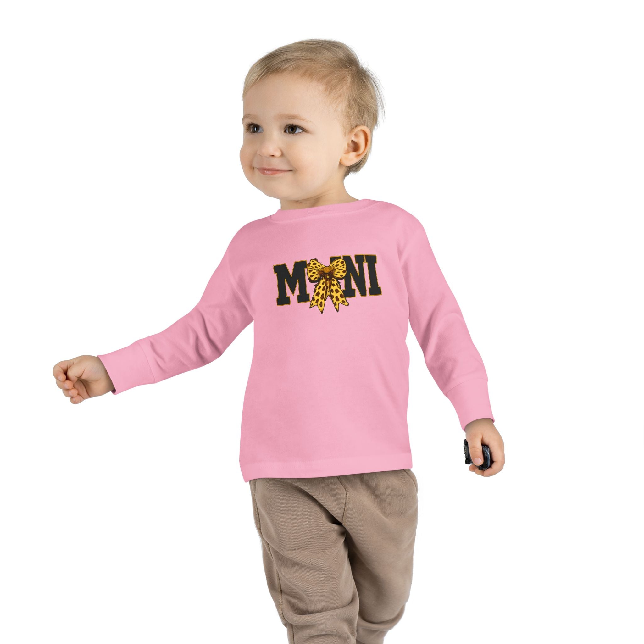 Mini Leopard Bow Toddler Long Sleeve Tee