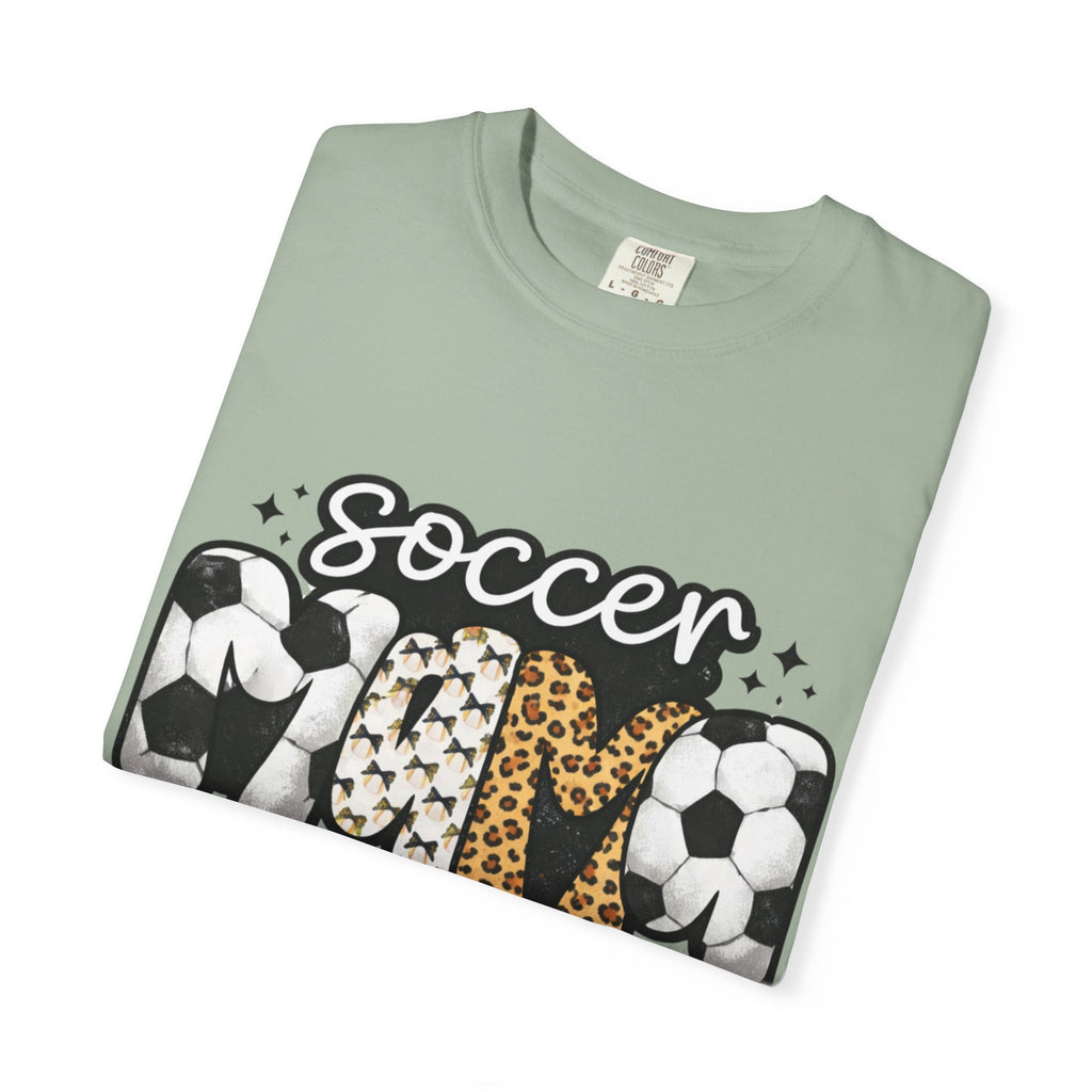 Soccer Mom T-Shirt — Leopard & Ball Graphic Tee for Soccer Moms