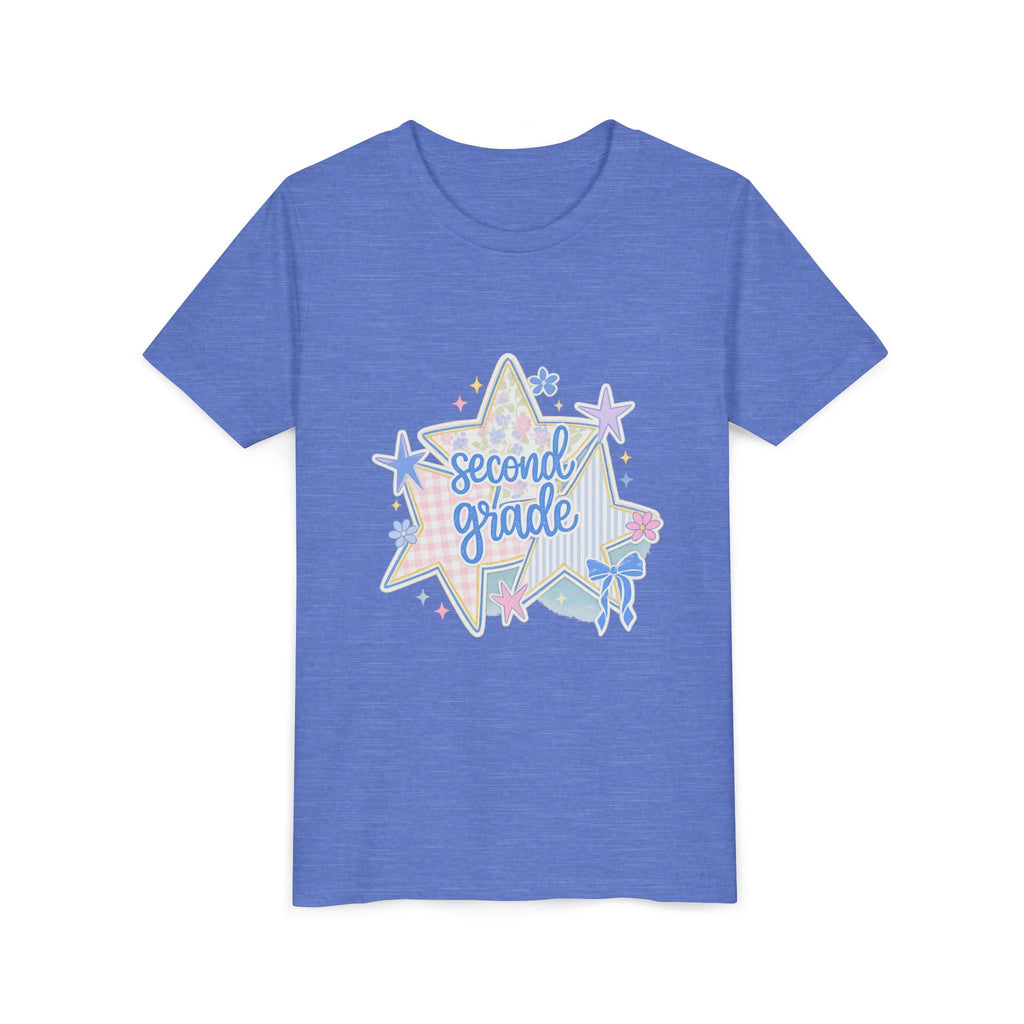Second Grade Youth T‑Shirt — Cute Pastel Star Back to School Tee
