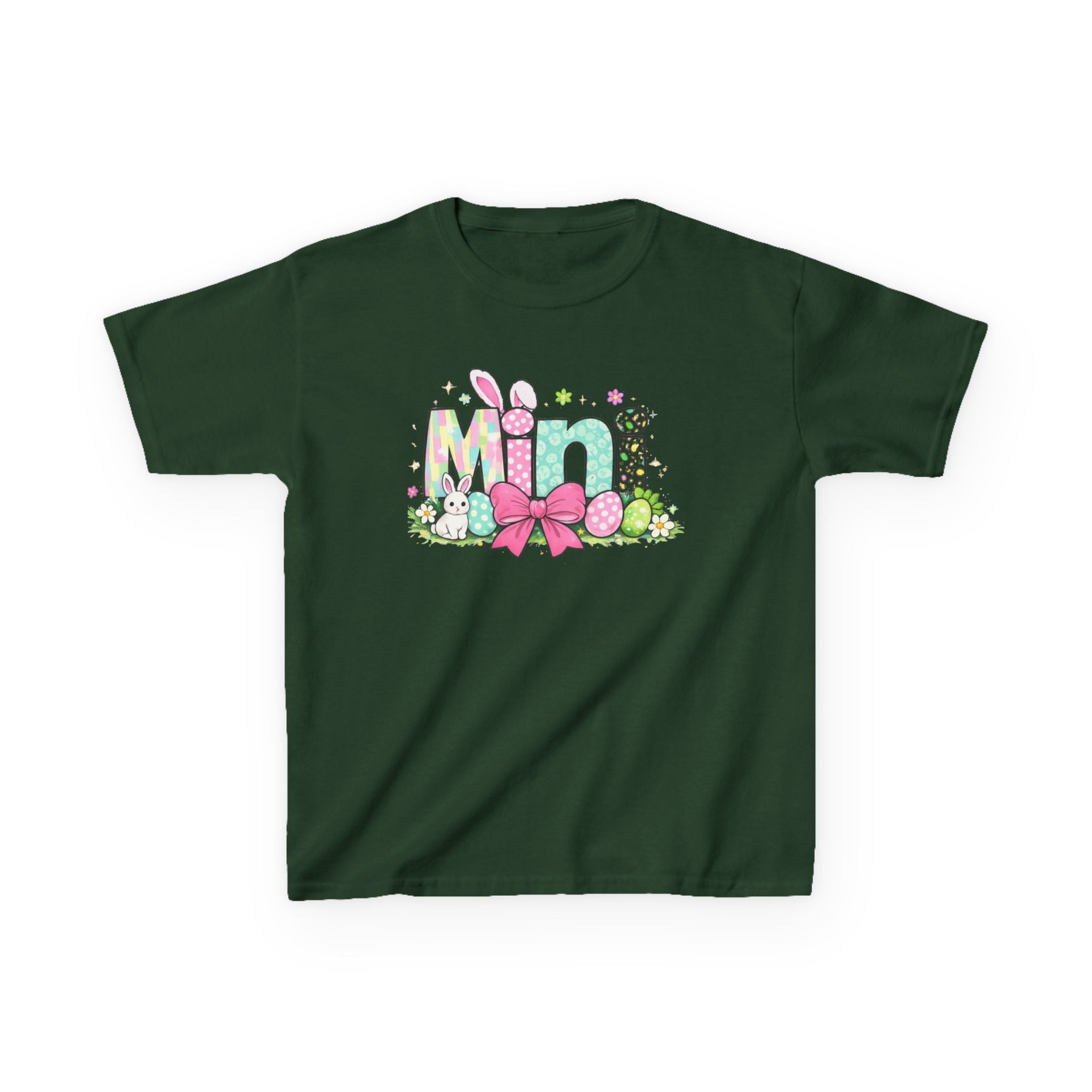 Kids Tee — "Mini" Easter Bunny Floral Design