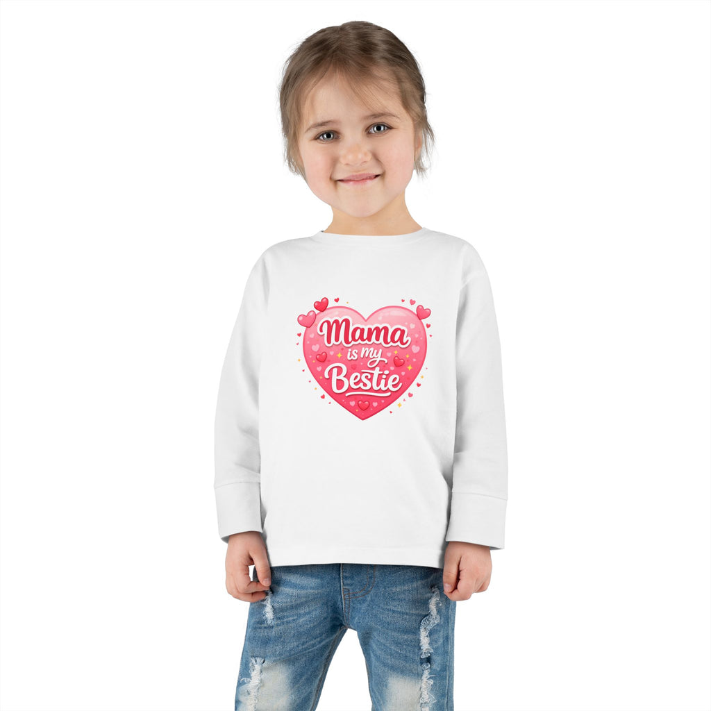 Mama Is My Bestie Toddler Long Sleeve Tee