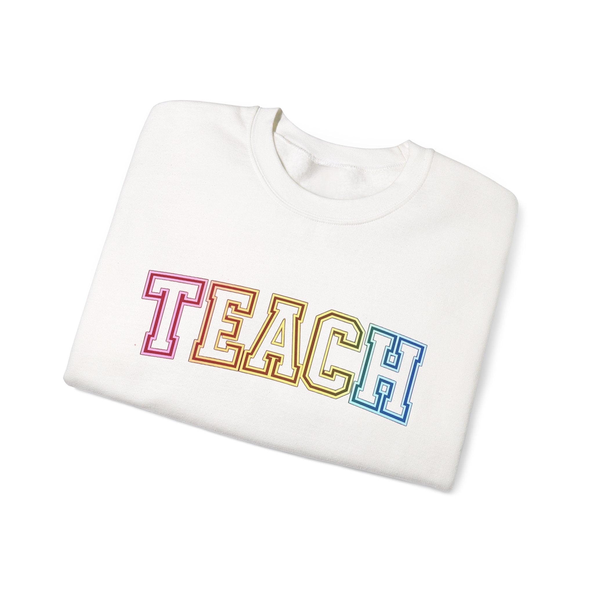 Teacher Rainbow 'TEACH' Crewneck Sweatshirt